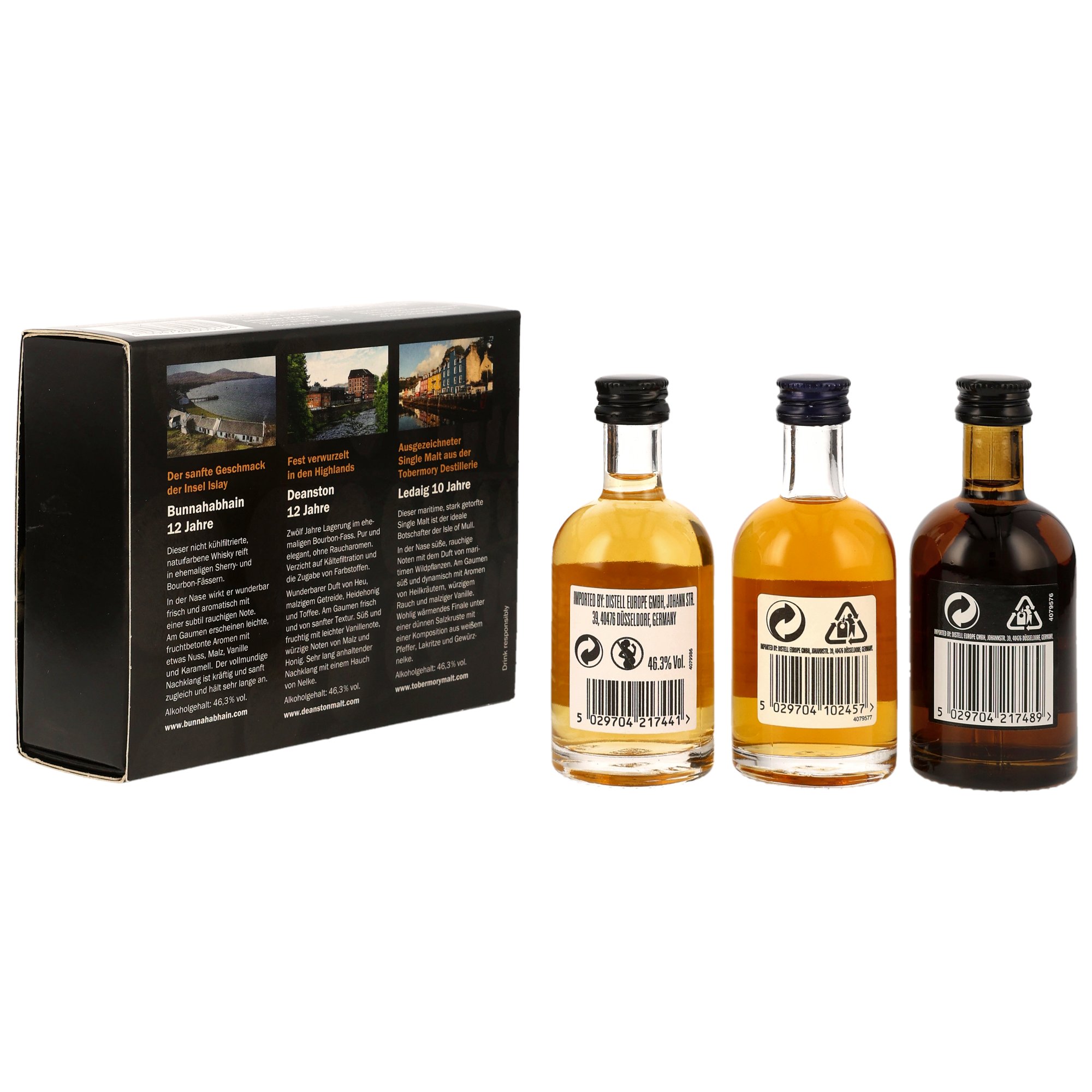 Bunnahabhain 12 y.o., Deanston 12 y.o. , Ledaig 10 y.o. 3x0,05