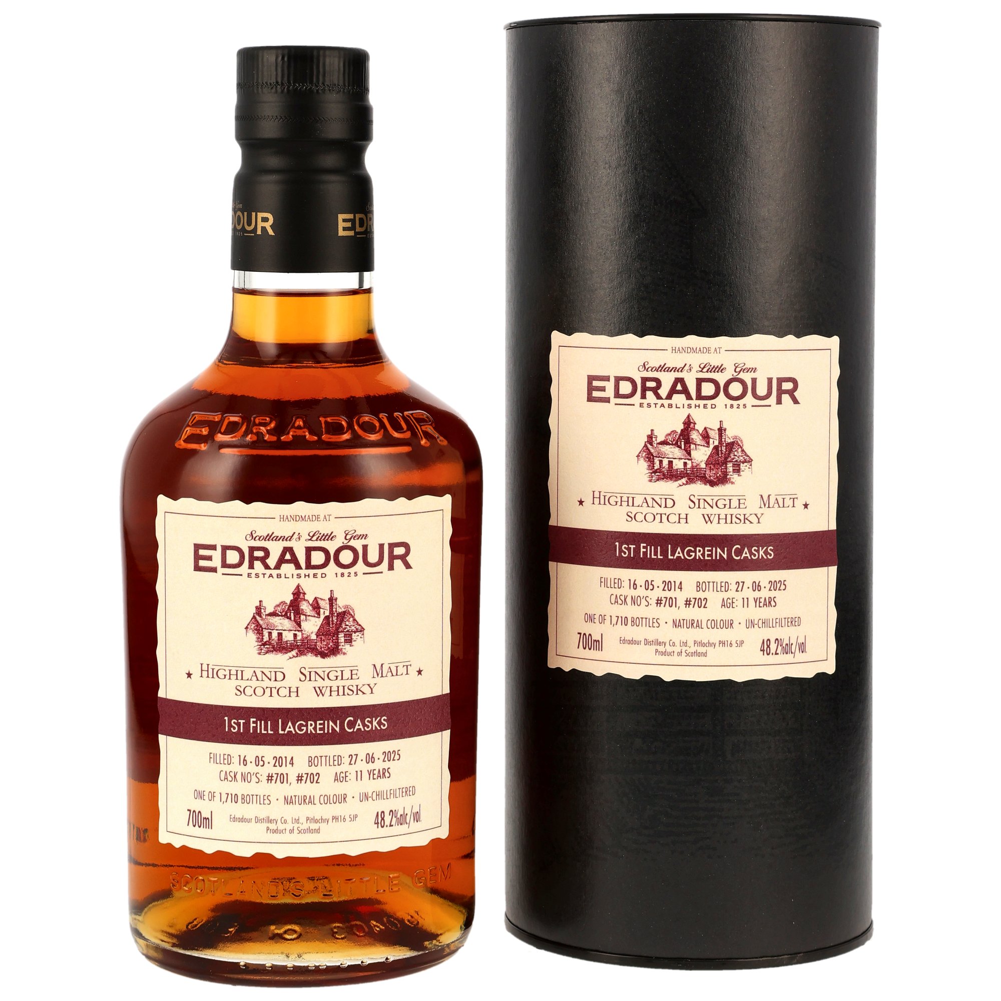 Edradour 2014/2025 - 11 y.o. - 1st Fill Lagrein Casks #701 + 702  - St. Michael Eppan