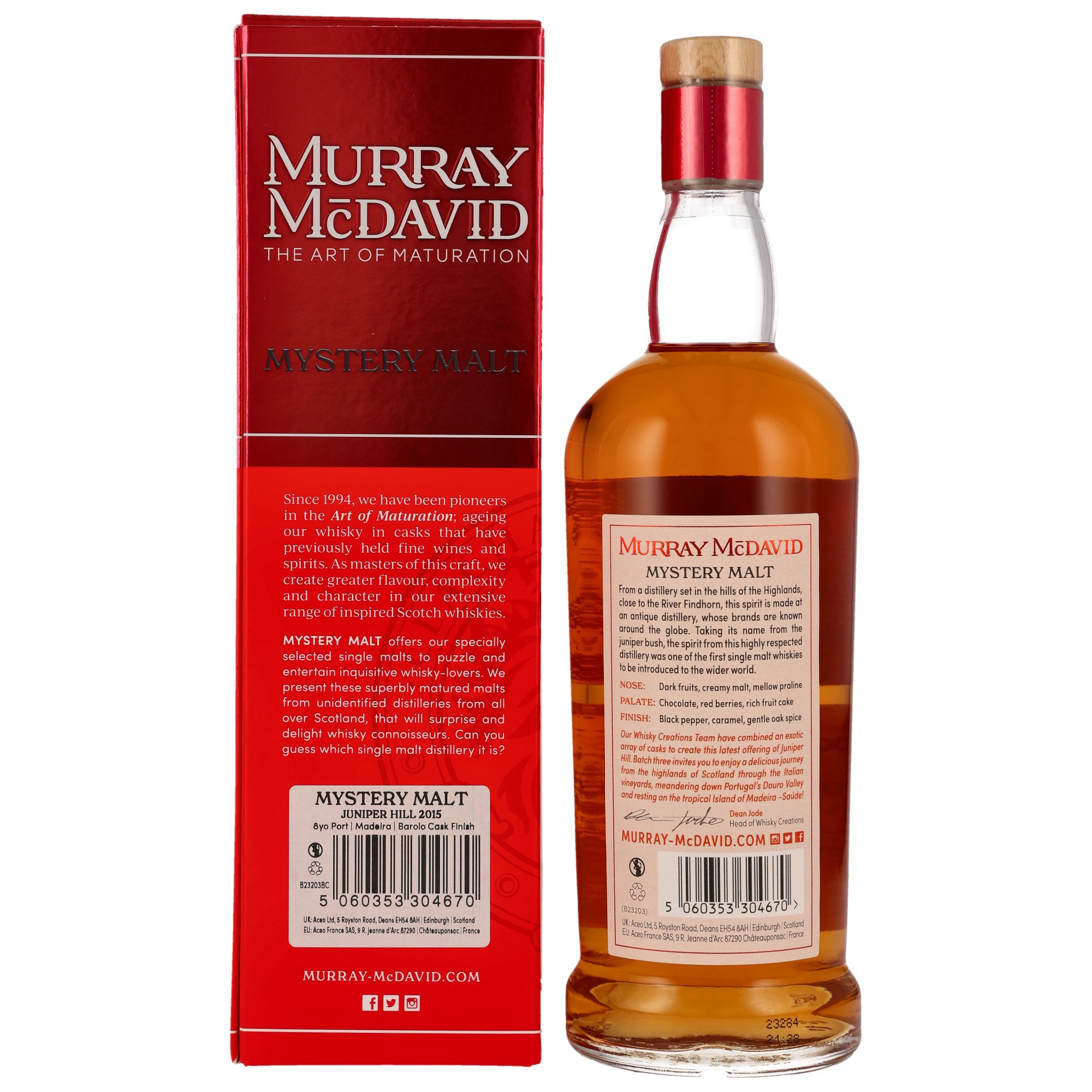 Juniper Hill 2015/2023 - 8 y.o. - Port, Madeira, Barolo Cask - Murray McDavid