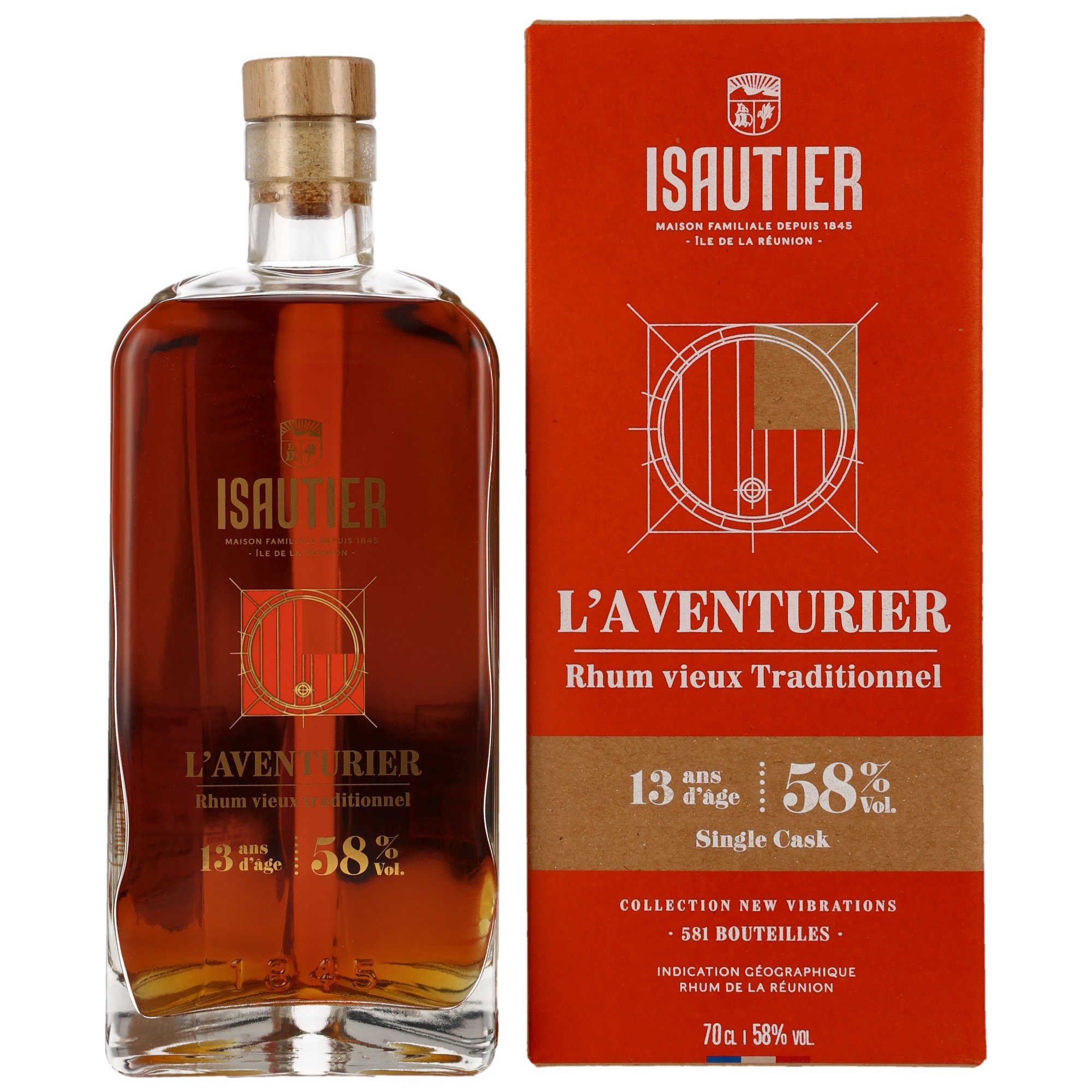 Isautier Rhum 2008/2021 - 13 y.o. L'Aventurier Rhum Vieux