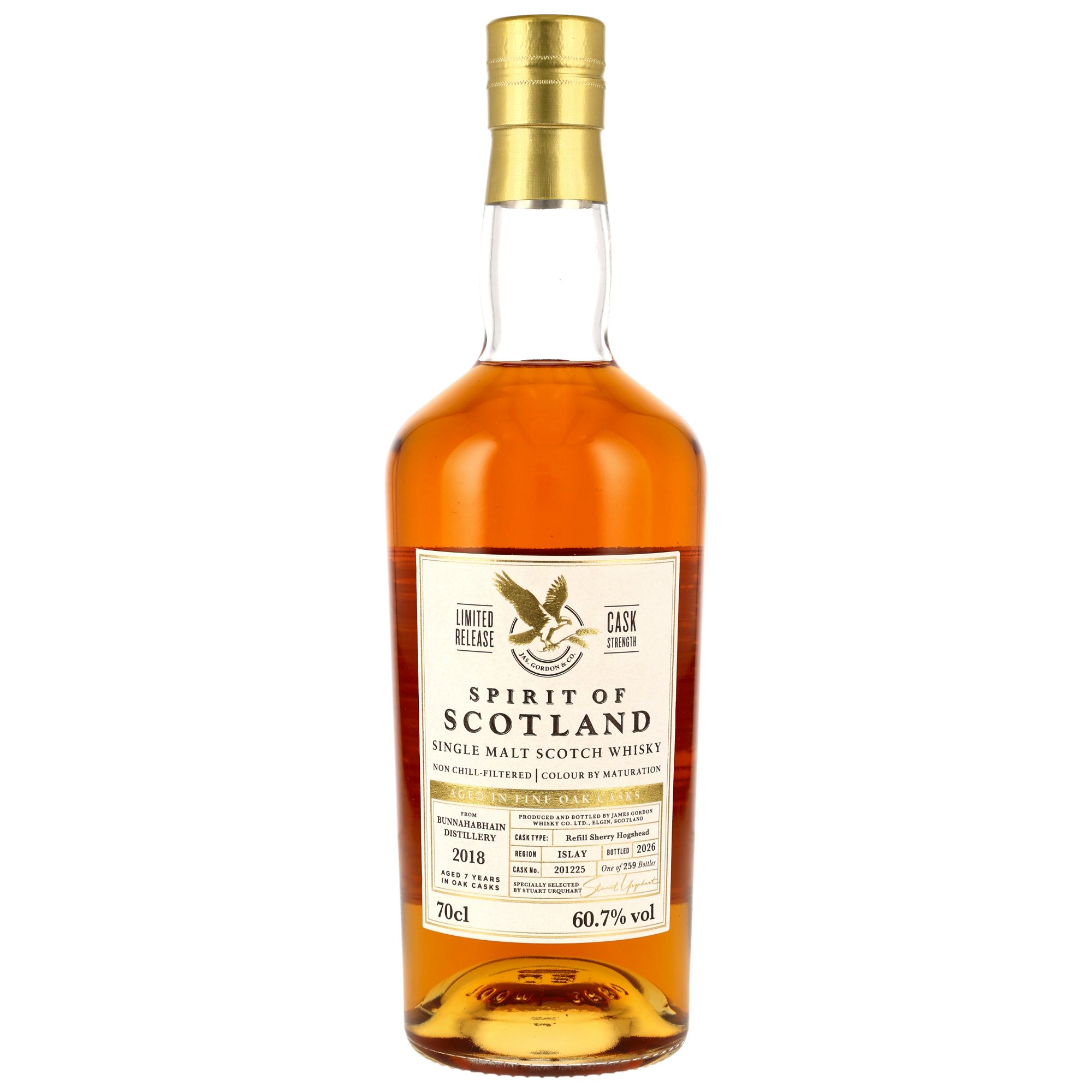 Bunnahabhain 2018/2026 - 7 y.o. - Refill Sherry Hogshead #201225 - G&M Spirit of Scotland