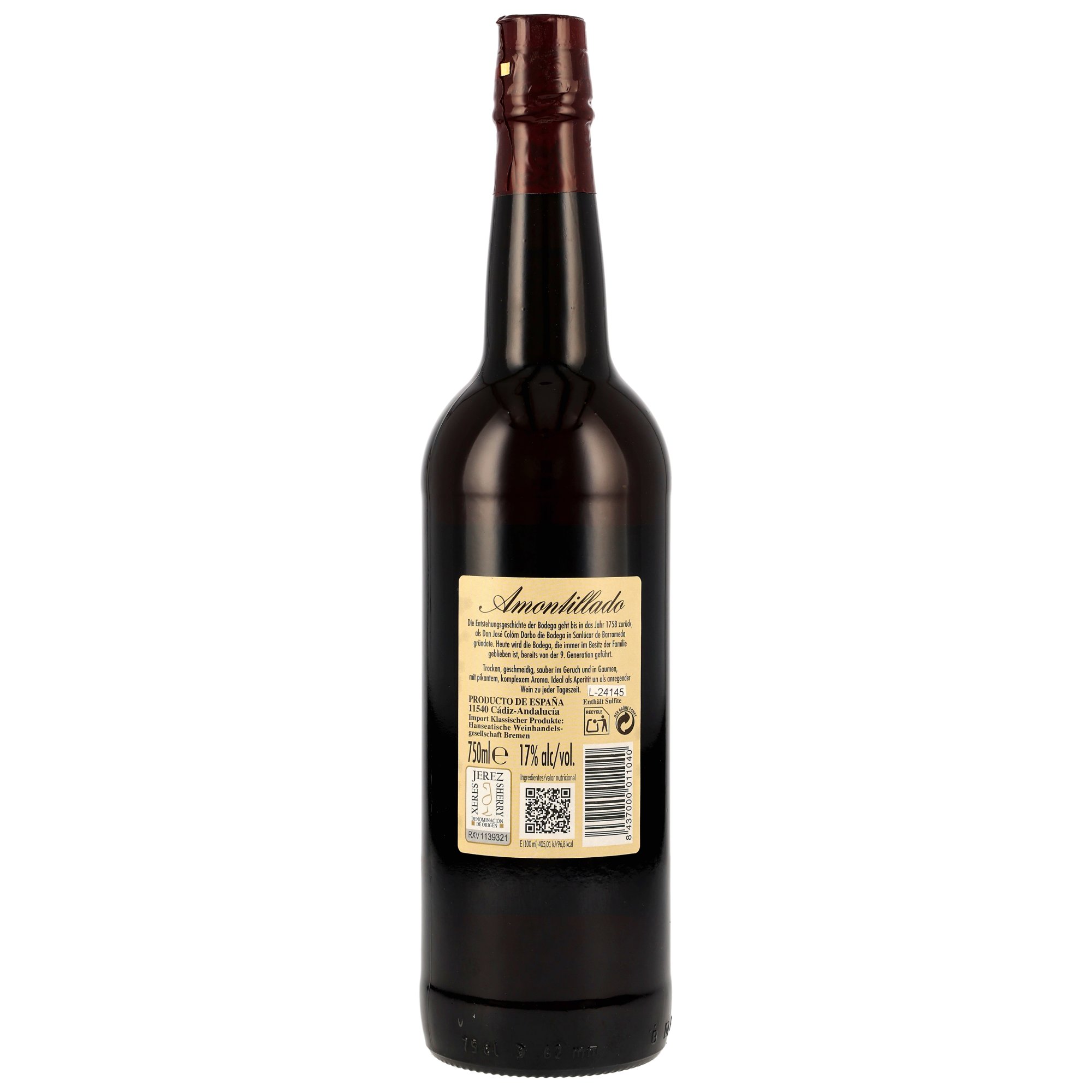 Bodegas Sherry Amontillado La Cigarrera - neues Design