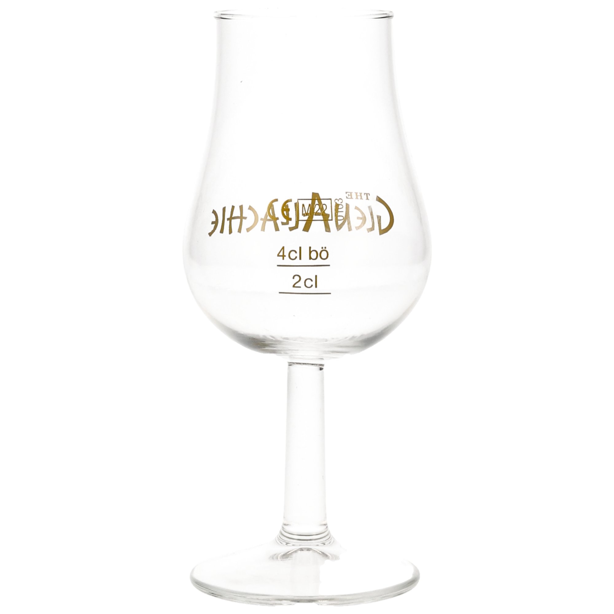 Glenallachie Tasting Glas Form Tulpe mit 2/4cl Eichstrich mit Aufdruck ohne Deckel