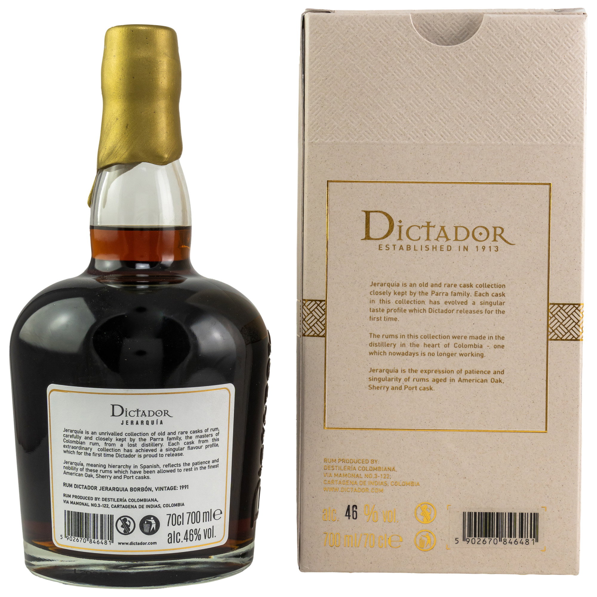Dictador Jerarquia Bourbon Casks 1991/2020 - 29 y.o. # ExB-1399