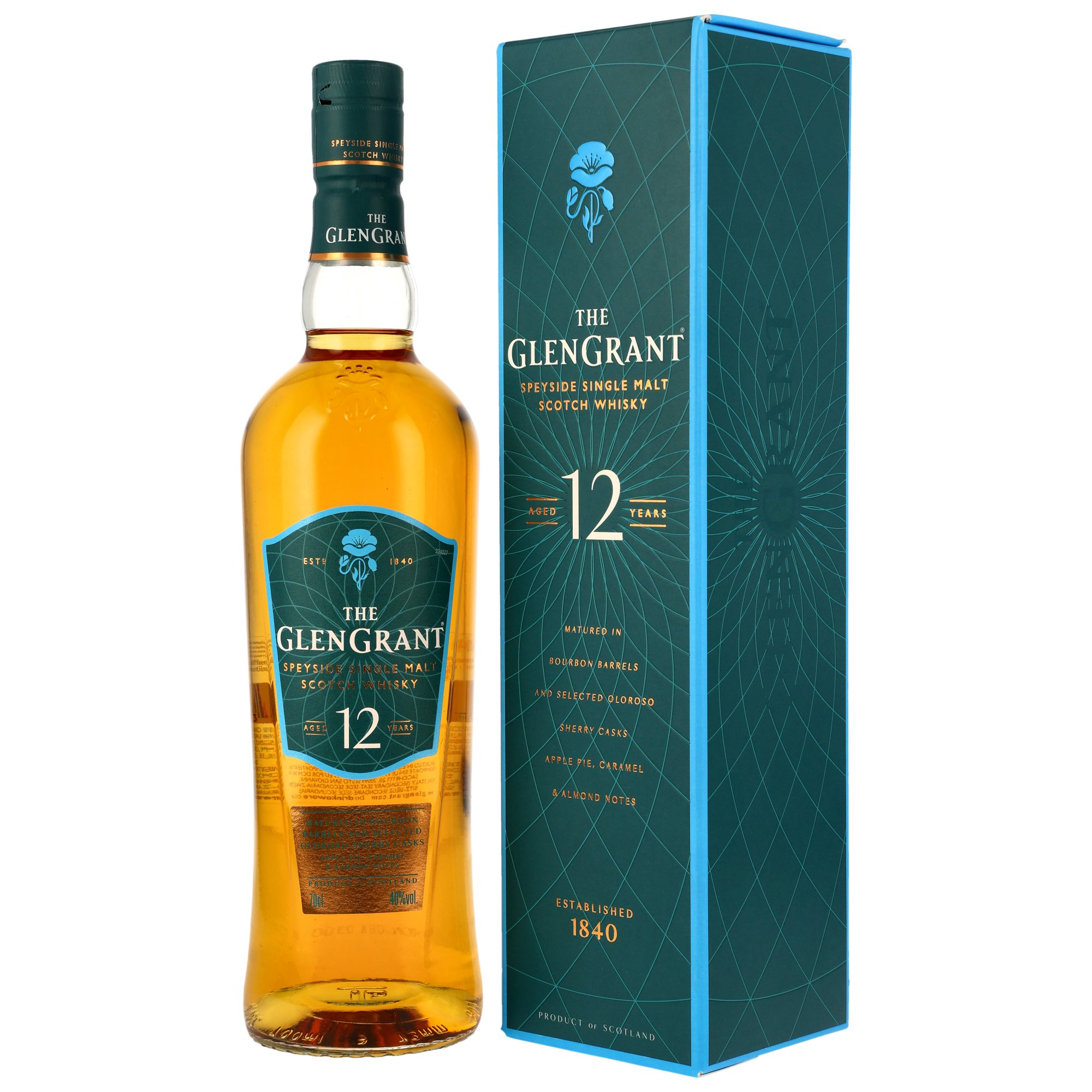 Glen Grant 12 y.o. - Bourbon Barrels & Oloroso Sherry Casks - 40%