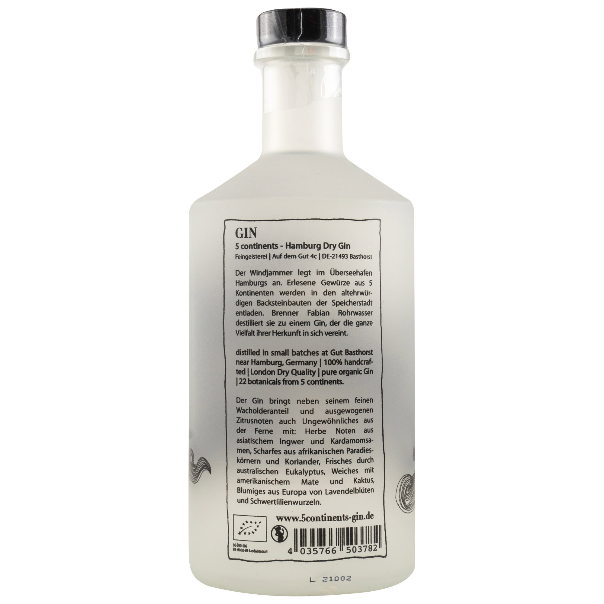 5 Continents - Hamburg Dry Gin BIO - Feingeisterei