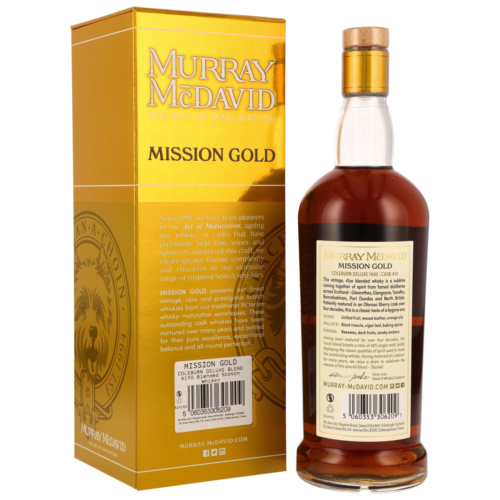 Coleburn Deluxe Blend 1980/2022 - 41 y.o. - Blended Scotch Whisky - Oloroso Cask #41 - Murray McDavid