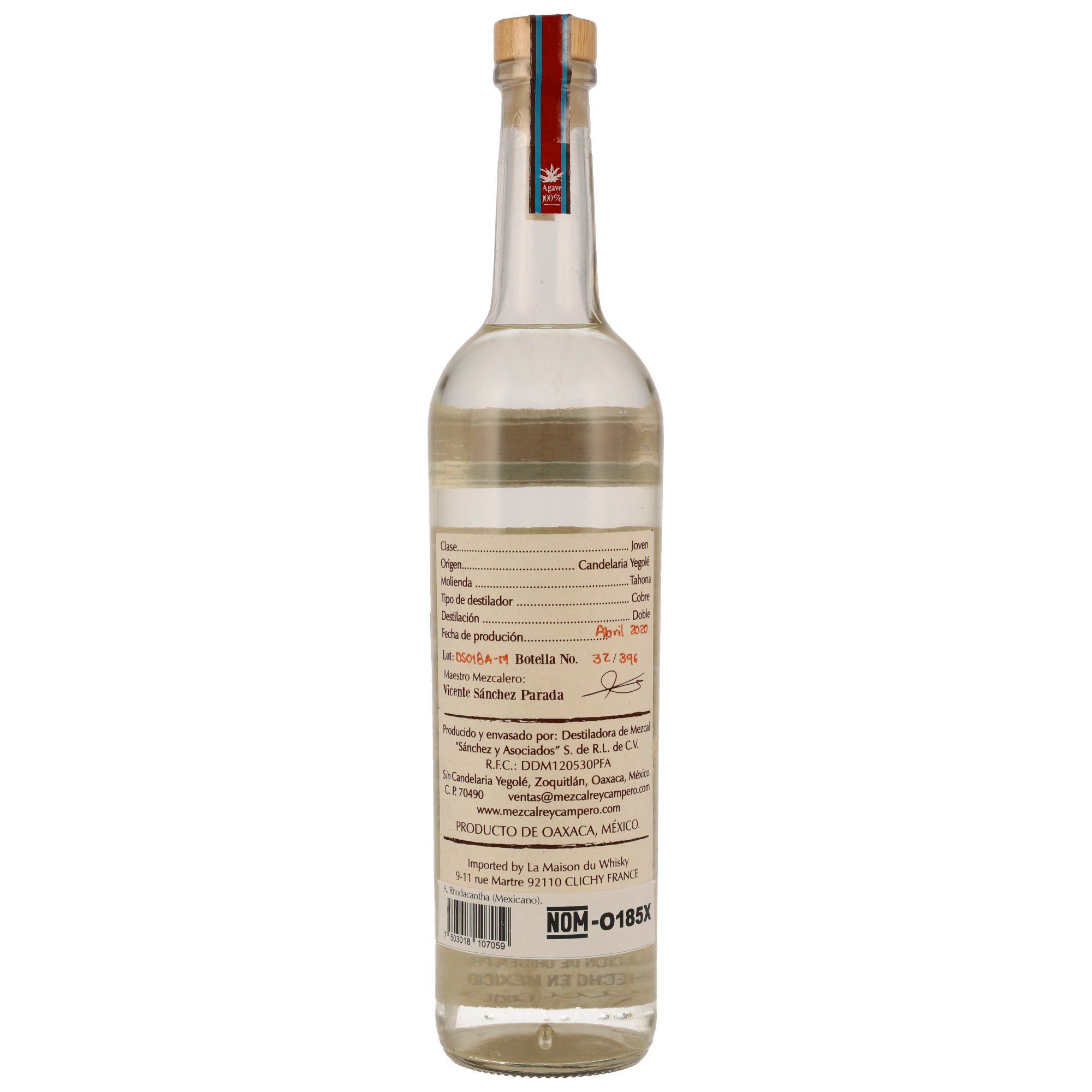 Rey Campero Mexicano Mezcal artesanal - Joven - 48,4%