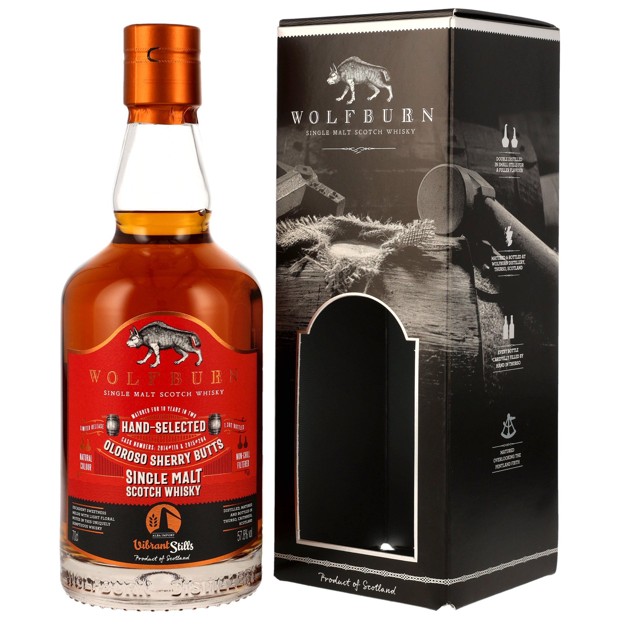 Wolfburn 2015/2025 - 10 y.o. - Vibrant Stills  - Oloroso Sherry Casks #2014/116+2015/264