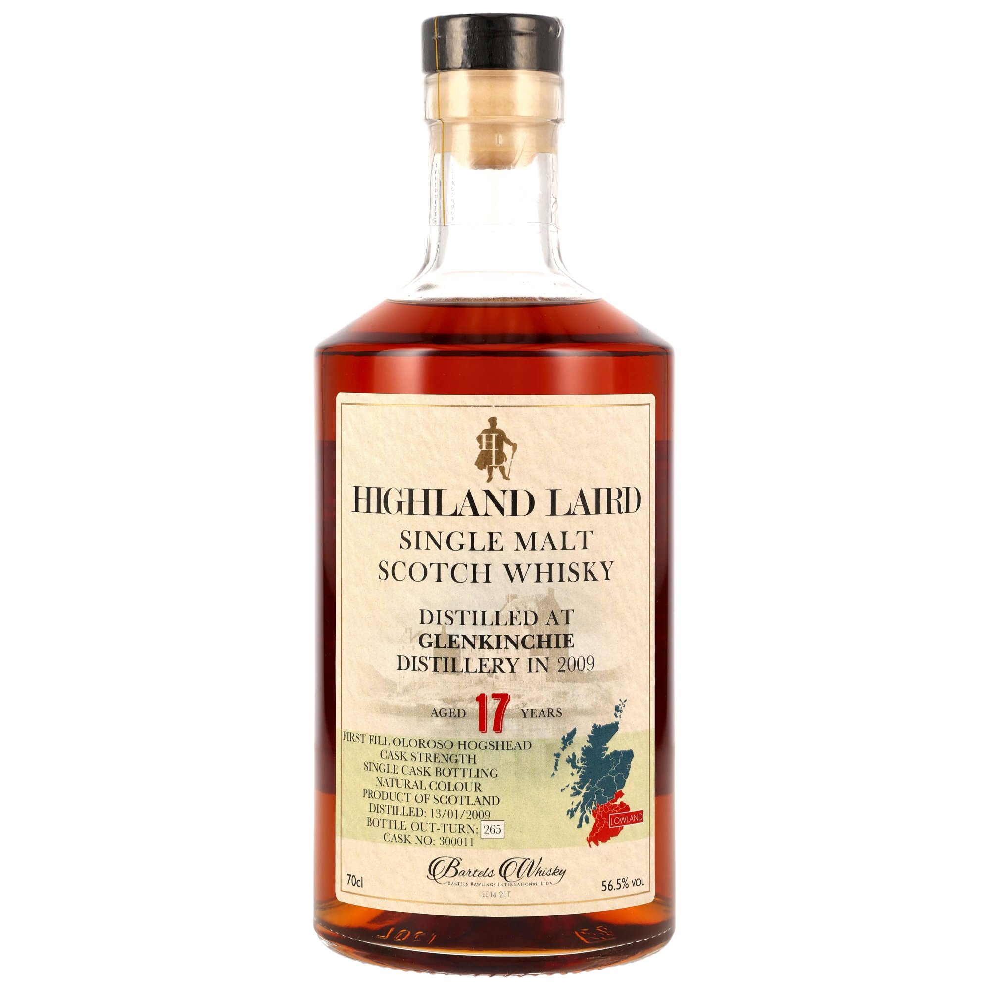 Glenkinchie 2009/2026 - 17 y.o. - 1st Fill Oloroso Sherry Cask #300011 - Highland Laird