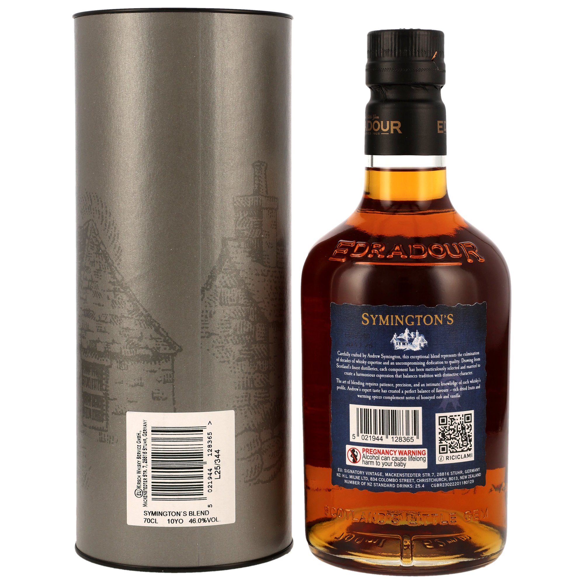 Symingtons Blended Scotch Whisky - 10 y.o. - Sherry & Bourbon Casks - Signatory - in Tube