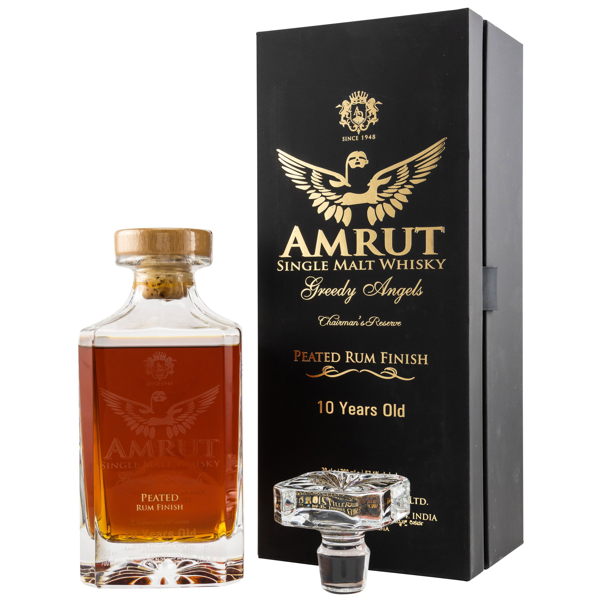 Amrut 10 y.o. Greedy Angels - Peated Rum Finish (2019)