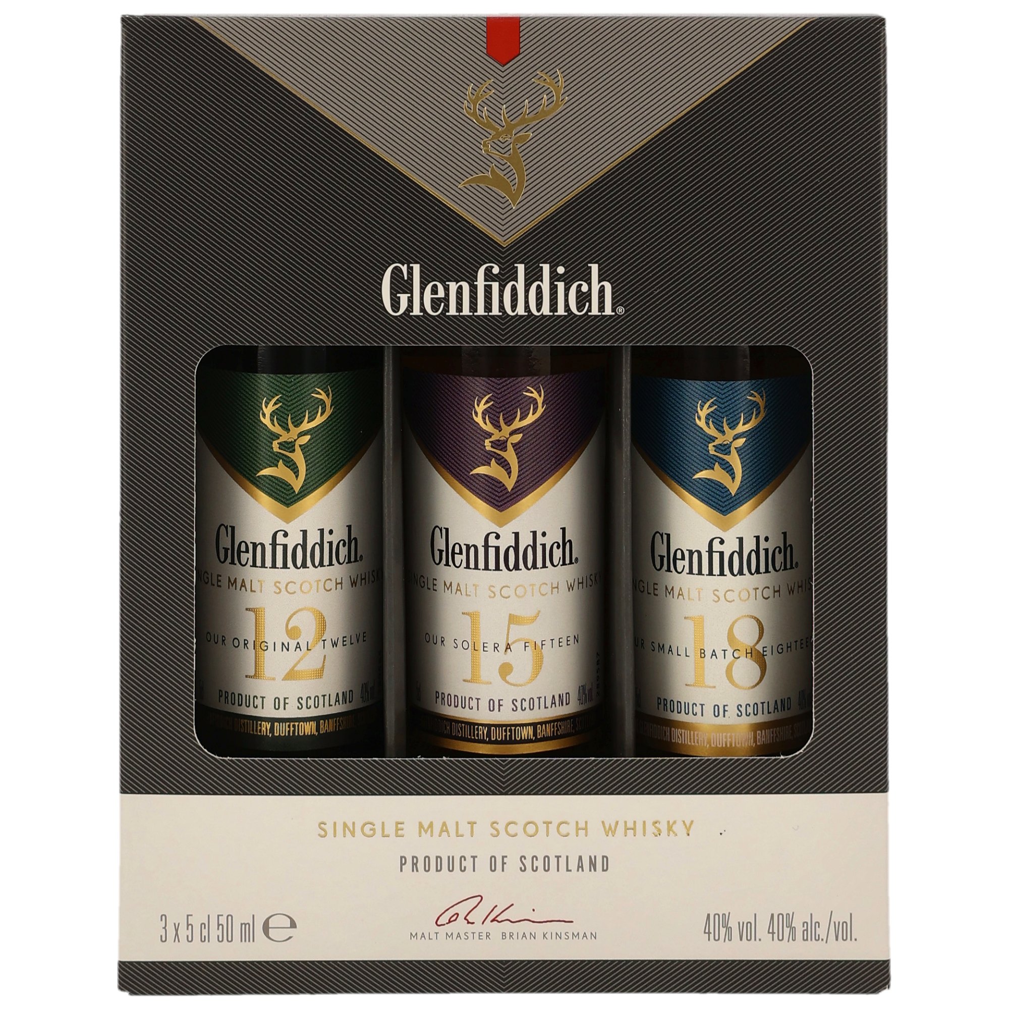 Glenfiddich 12/15/18 y.o. Tasting Pack Collection 3x5cl