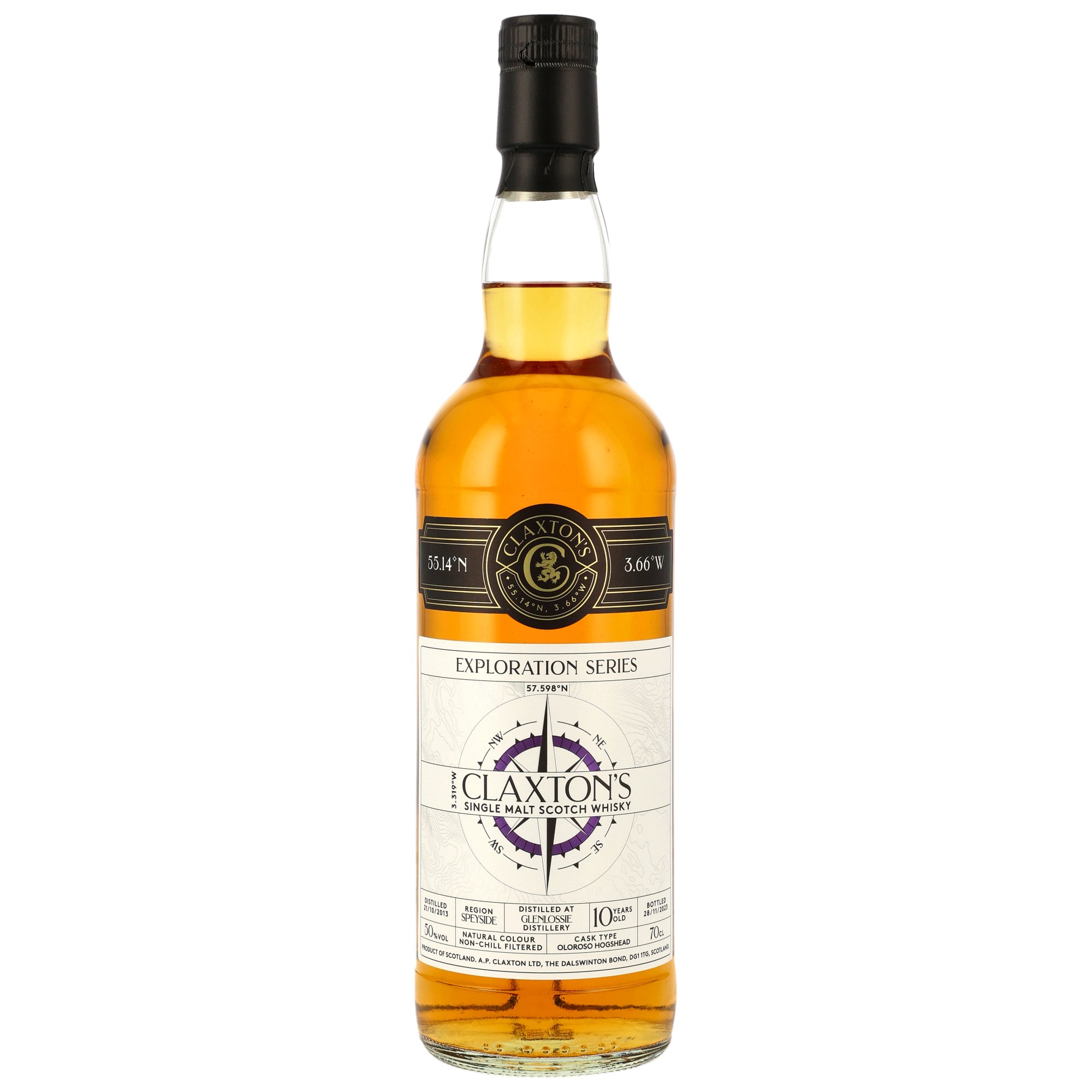 Glenlossie 2013/2023 - 10 y.o. - Single Malt Scotch Whisky - Oloroso Sherry Cask - Claxton's