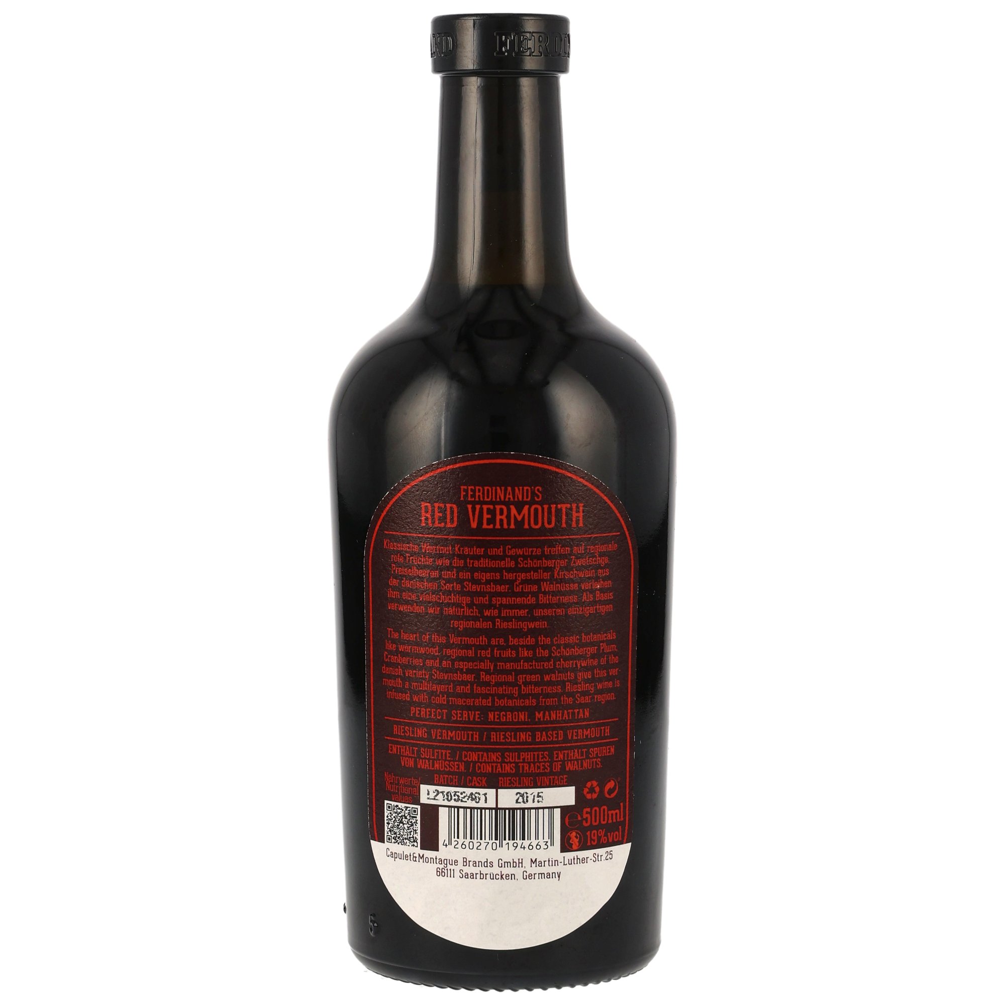 Ferdinands Red Vermouth - Neue Ausstattung