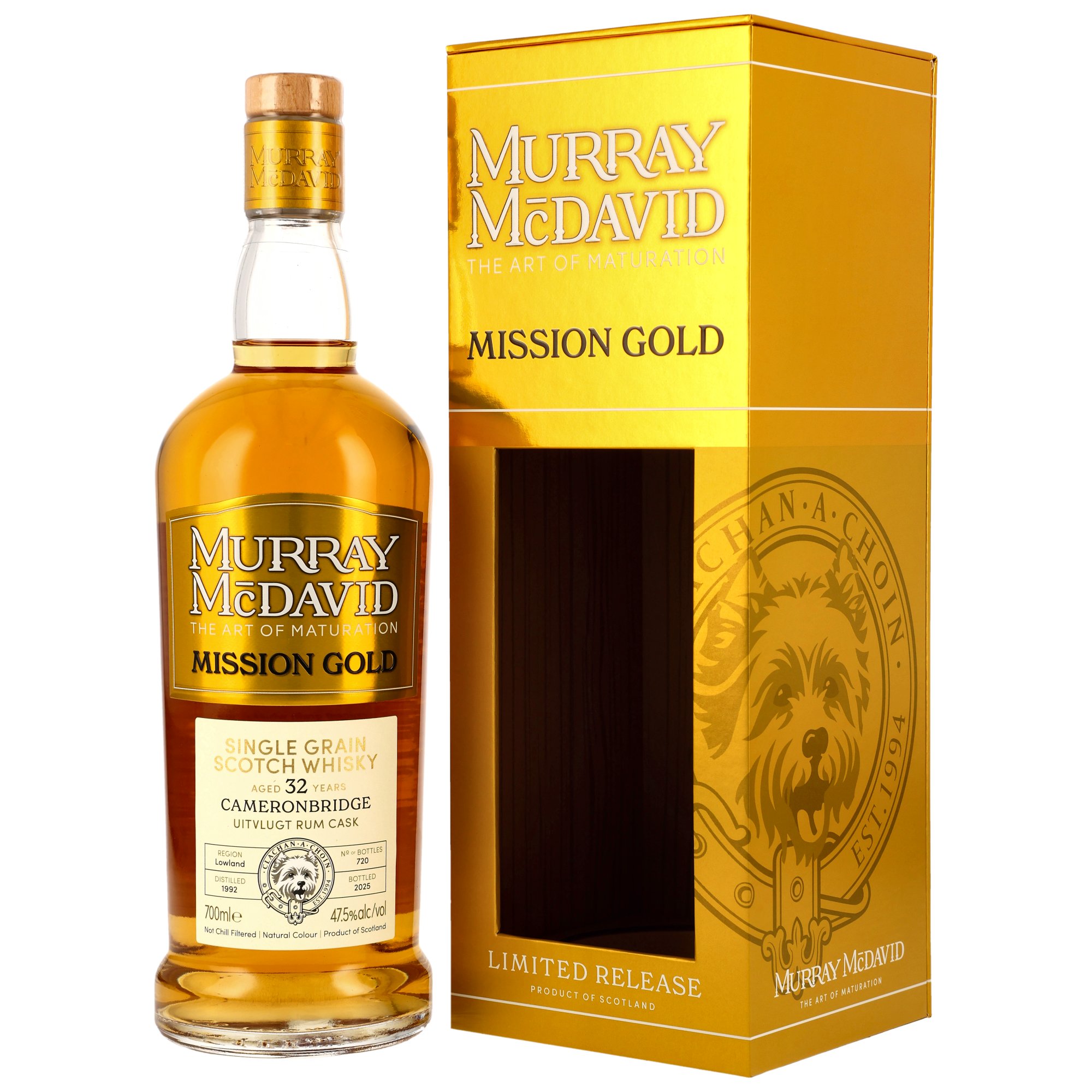 Cameronbridge 1992/2025 - 32 y.o. - Uitvlugt Rum Cask Finish - Murray McDavid