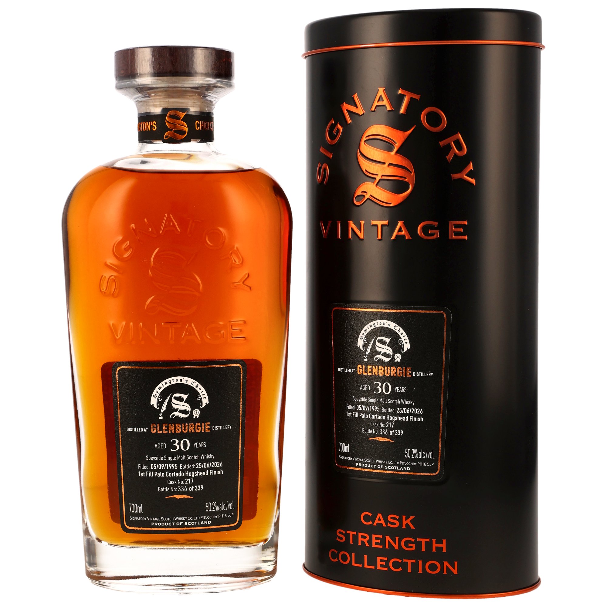Glenburgie 1995/2026 - 30 y.o. - 1st Fill Palo Cortado Cask Finish #217 - Sig Symingtons Choice