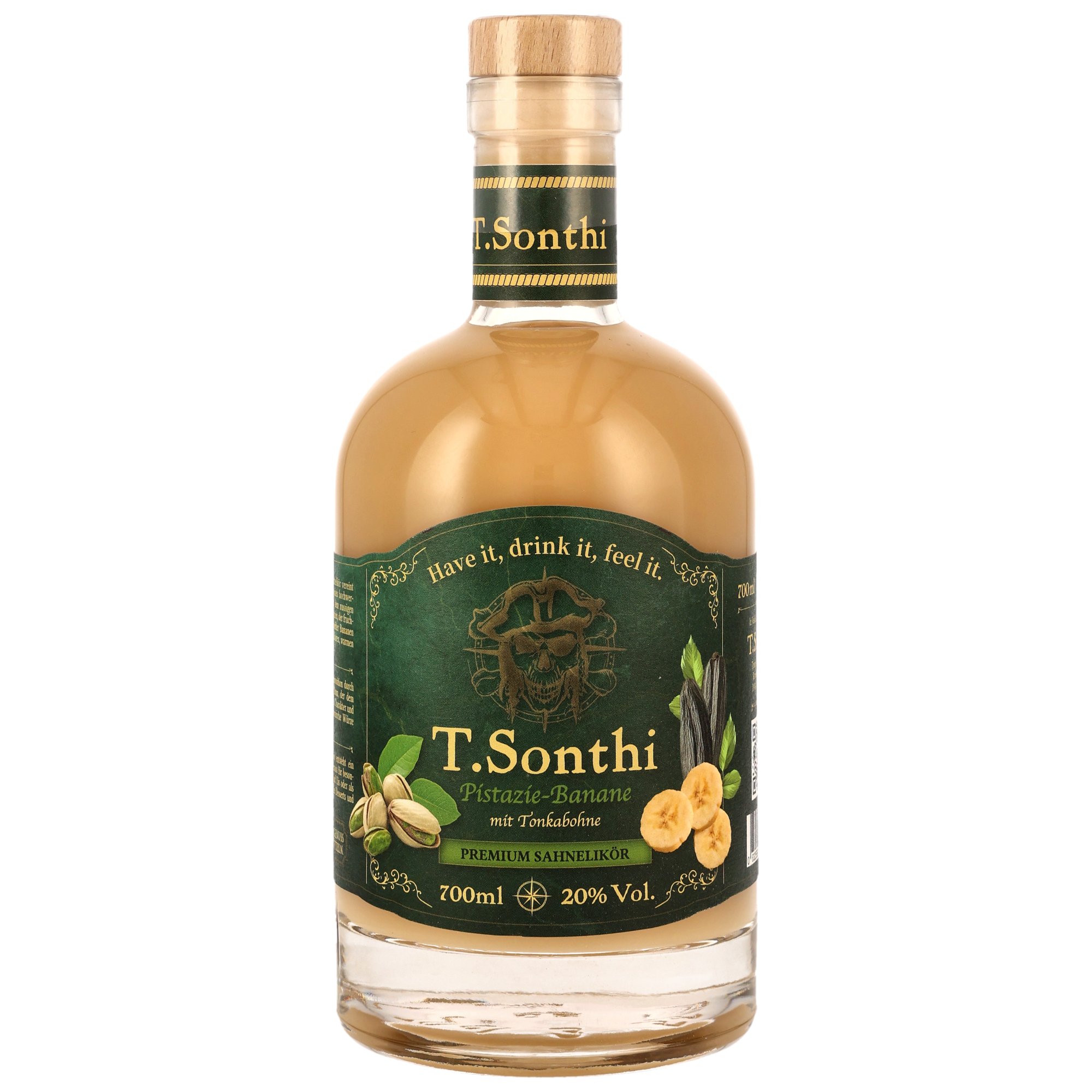 T.Sonthi Sahnelikör Pistazie-Banane mit Tonkabohne