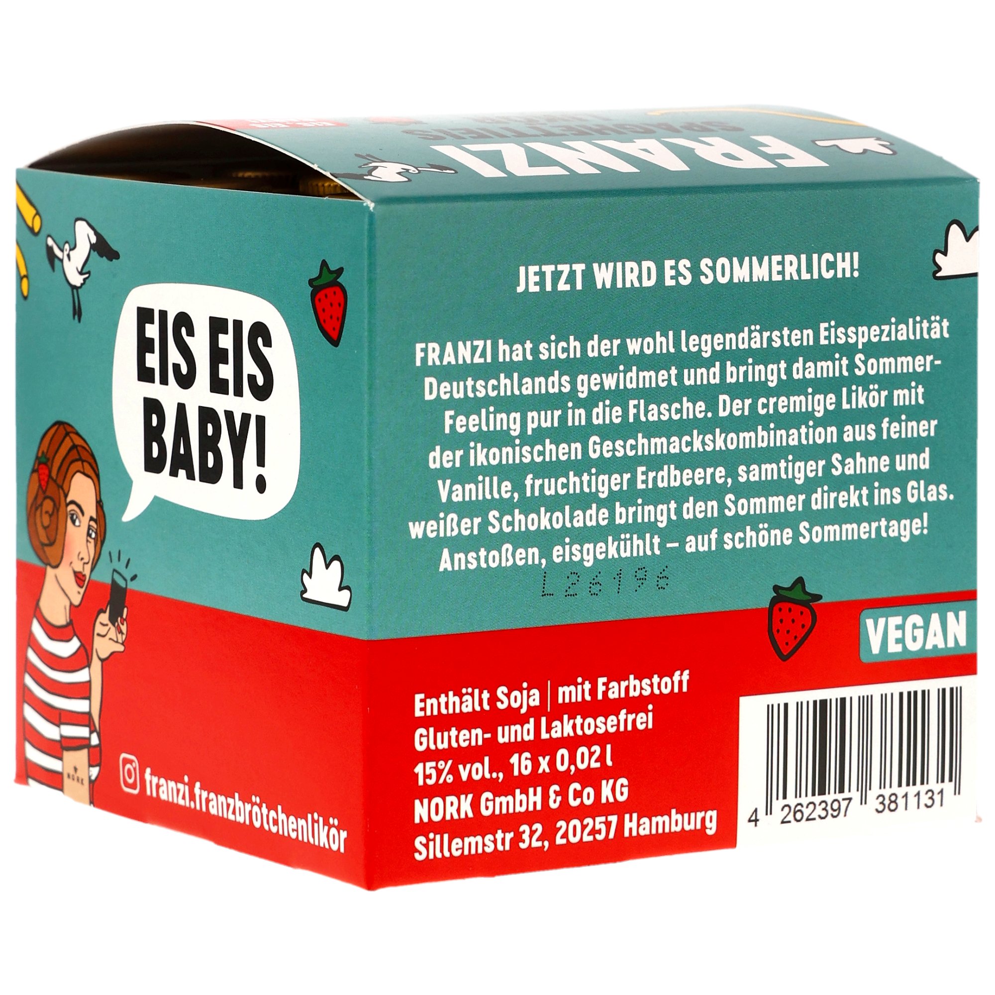 Franzi Spaghettieis Likör Miniaturbox - VPE: 16x0,02