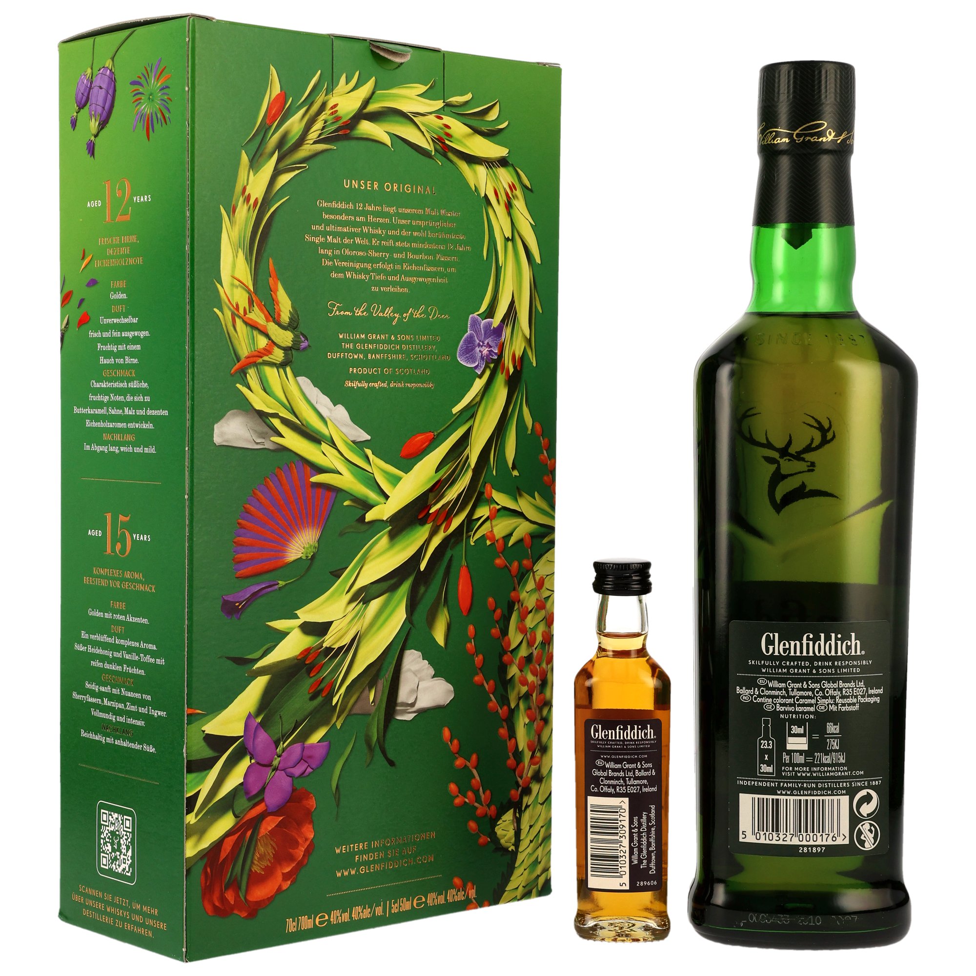 Glenfiddich 12 y.o. + Glenfiddich 15 y.o. Mini