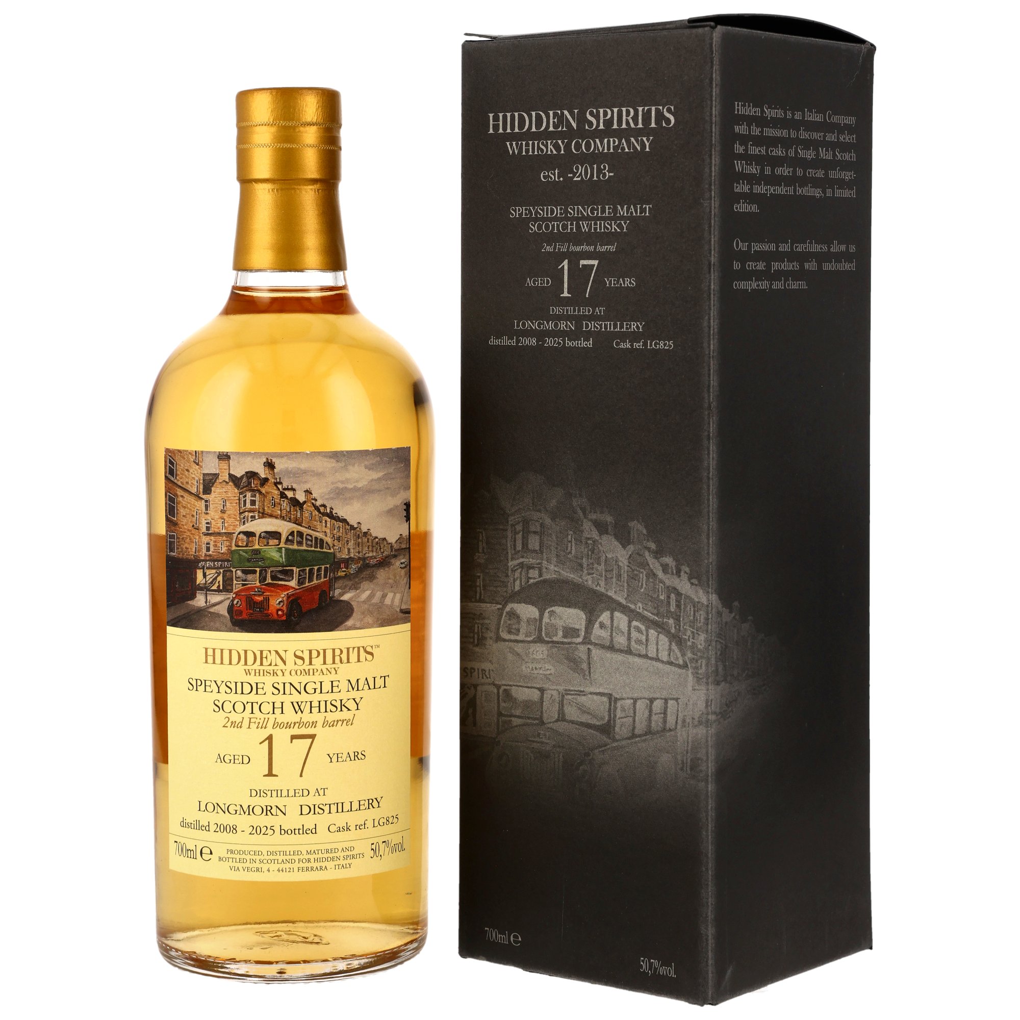 Longmorn 2008/2025 - 17 y.o. - 2nd Fill Bourbon Barrel #LG825 - Hidden Spirits