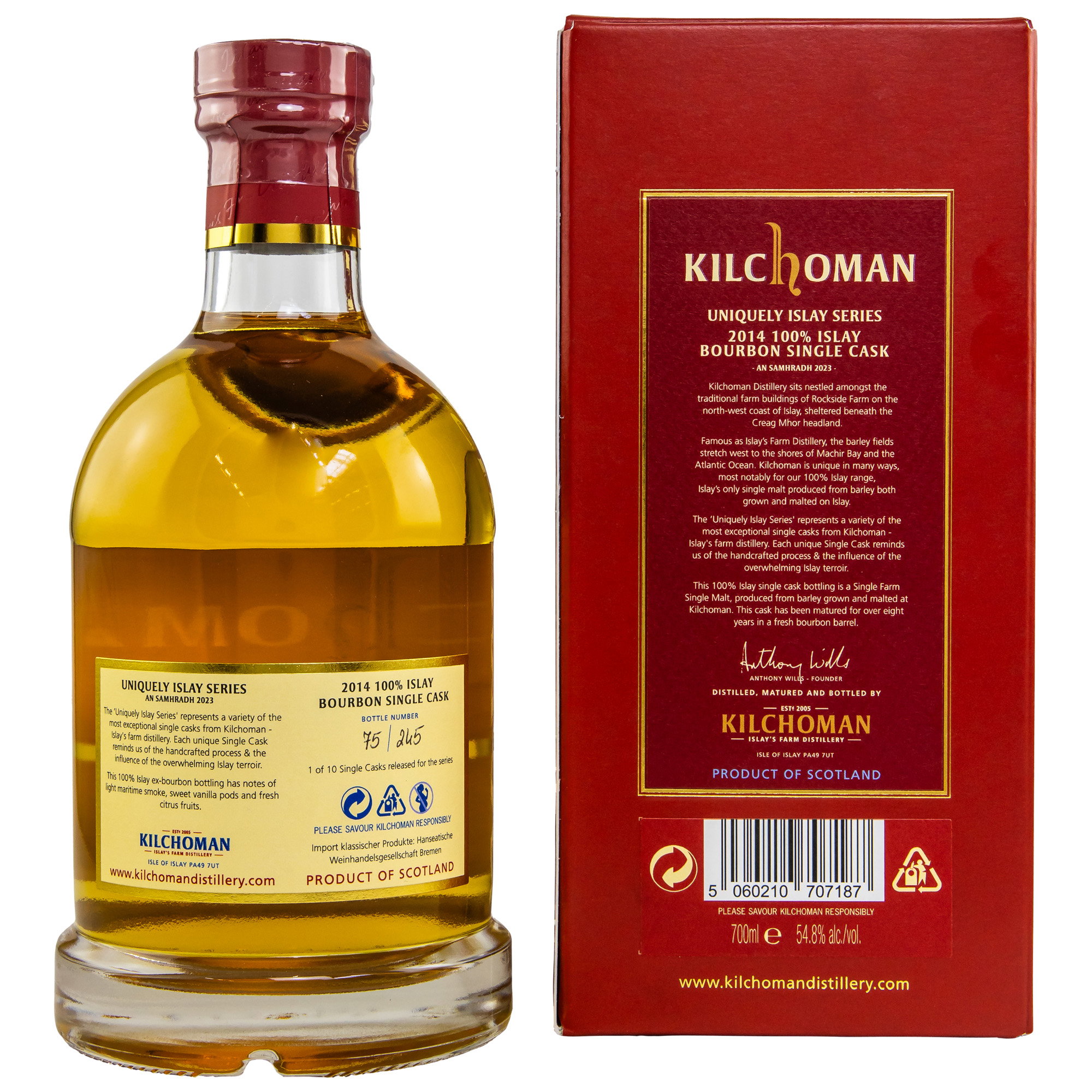 Kilchoman 2014/2023 - 8 y.o. Bourbon Cask #642/2014