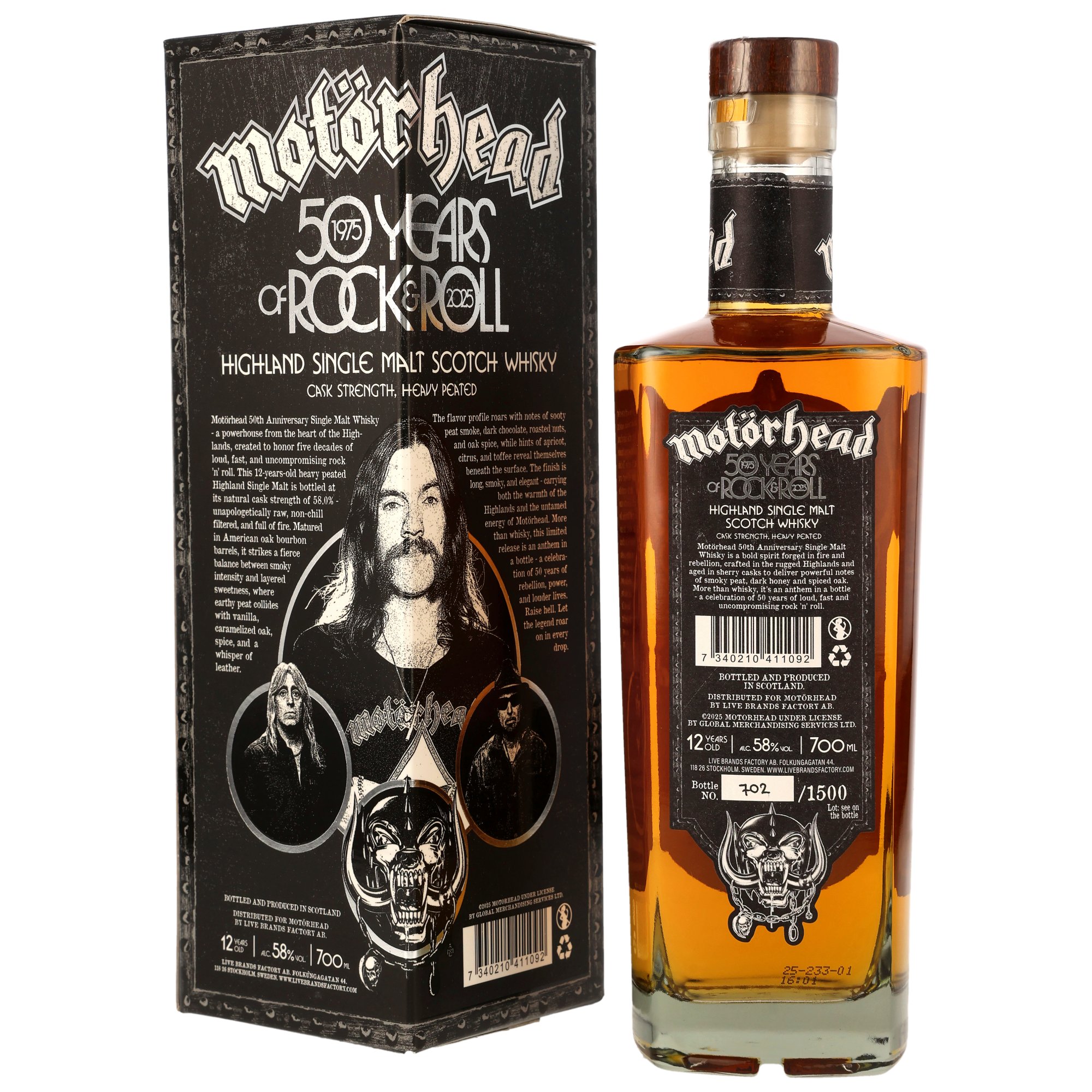 Motörhead 50 Years of Rock & Roll Highland Single Malt Scotch Whisky 12 y.o.