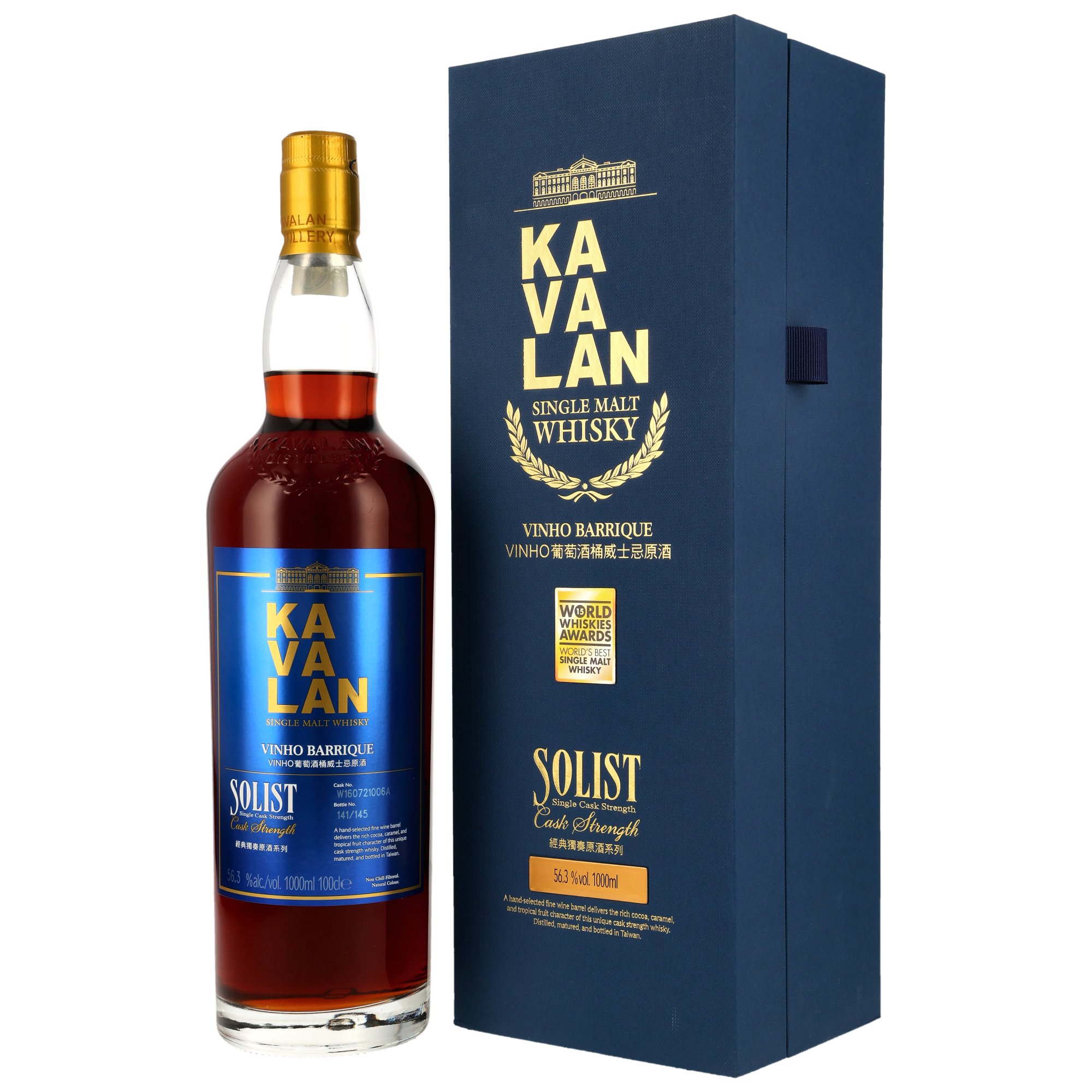 Kavalan Solist Single Malt Vinho Barrique - 56,3% - LITER