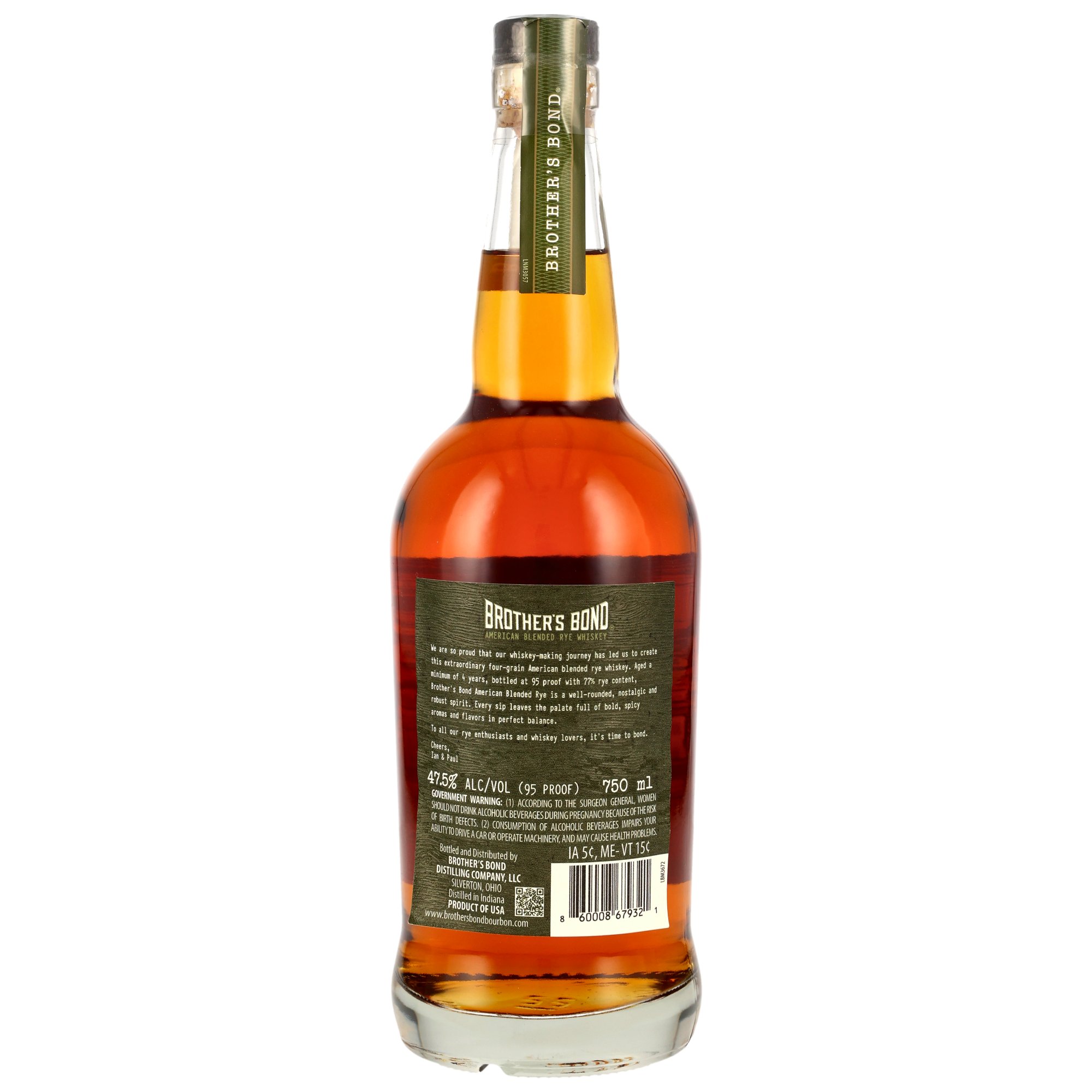 Brothers Bond Blended Rye Whiskey