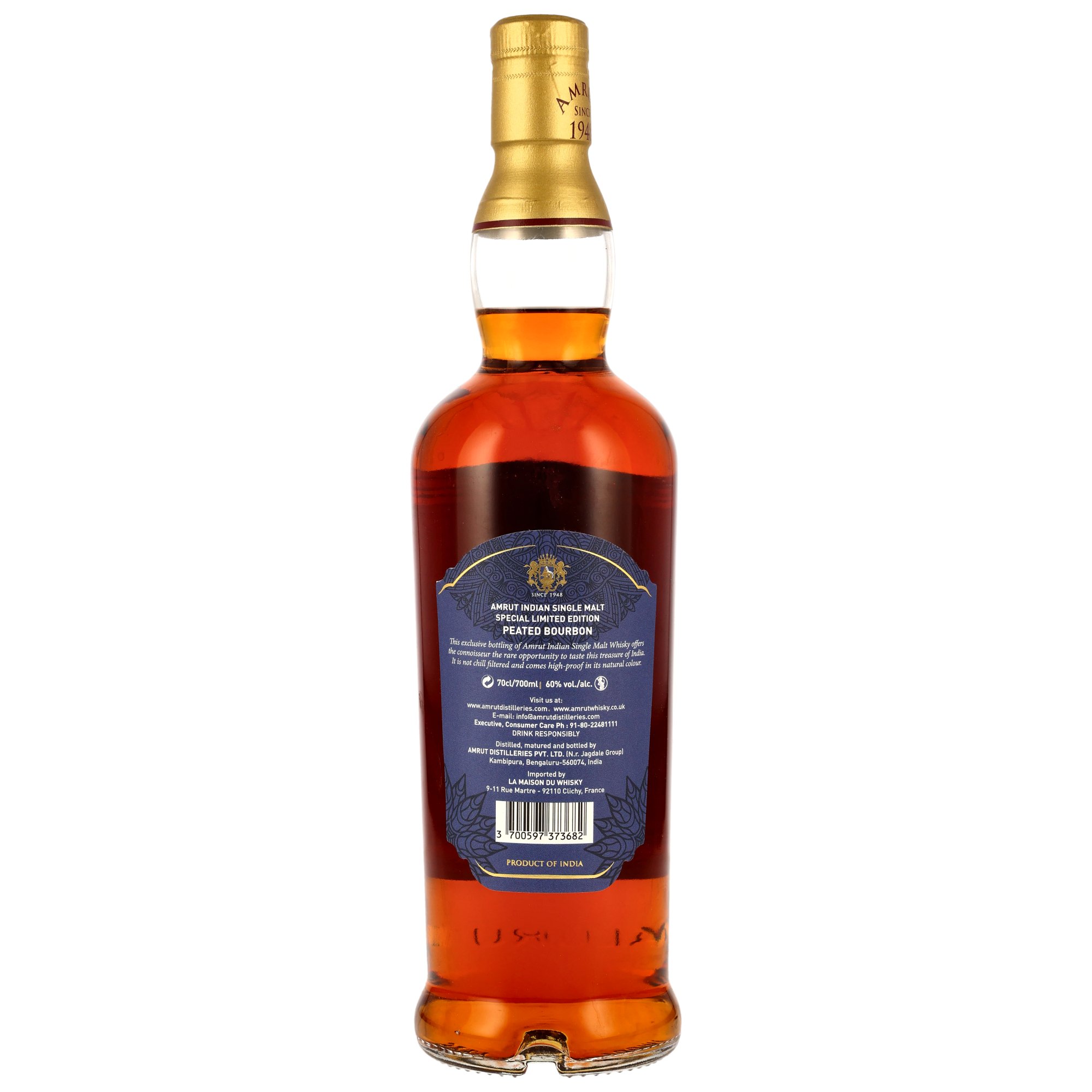 Amrut 2022/2026 - 4 y.o. - Peated Bourbon Cask #11687