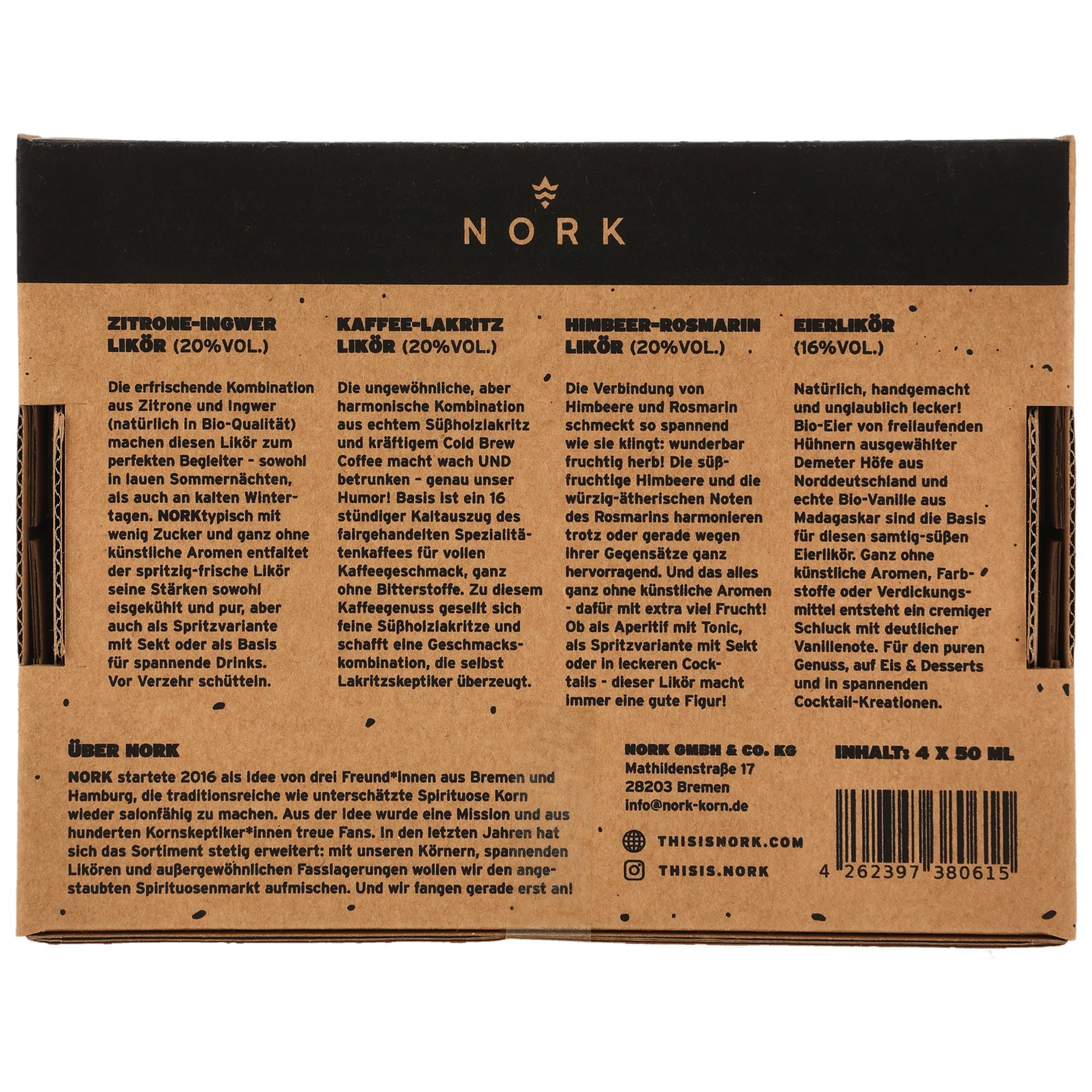 NORK Standard Liköre 4x0,05l "Geschenk zum Einschenken"