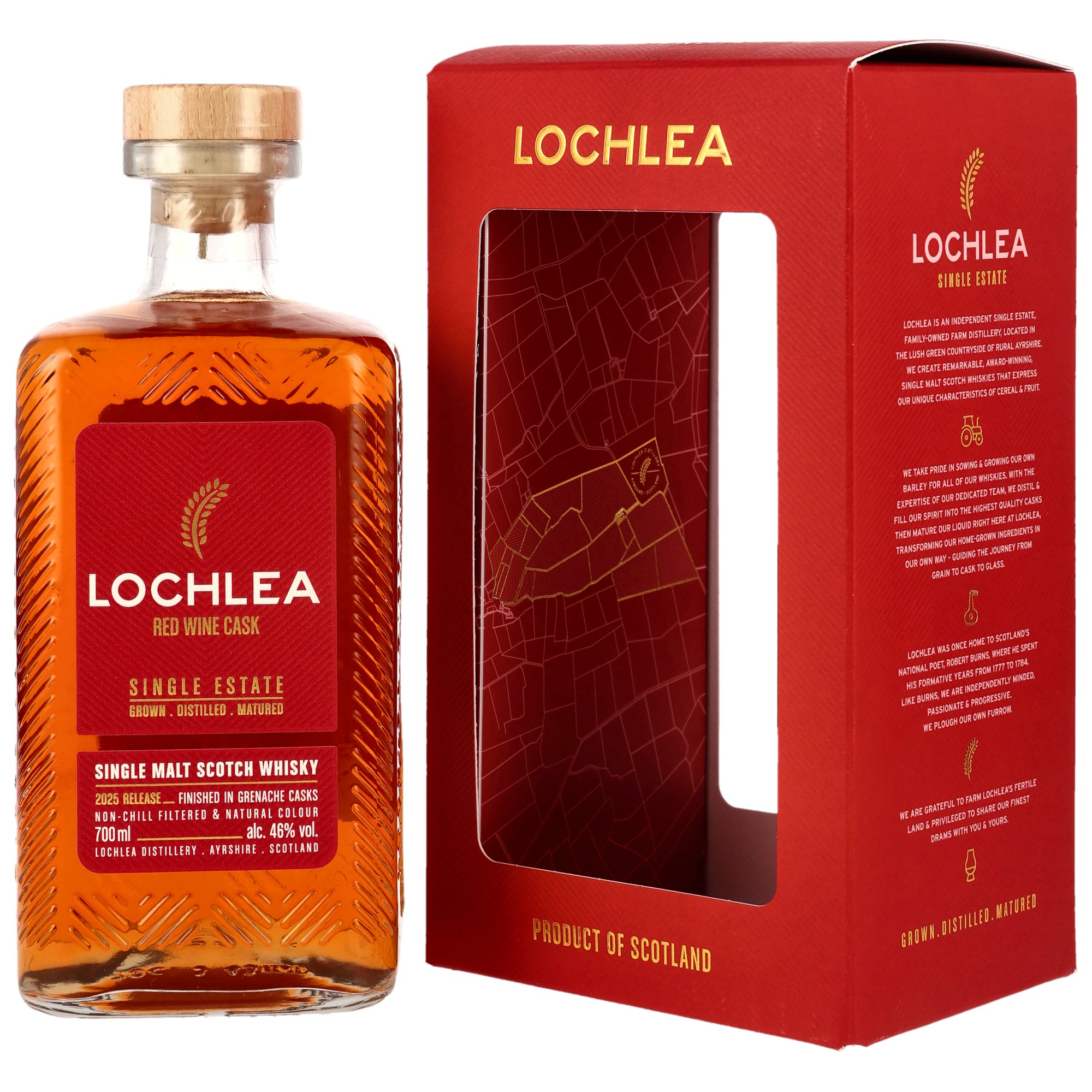 Lochlea Distillery Red Wine Cask - 2025 Release - Grenache Casks Finish