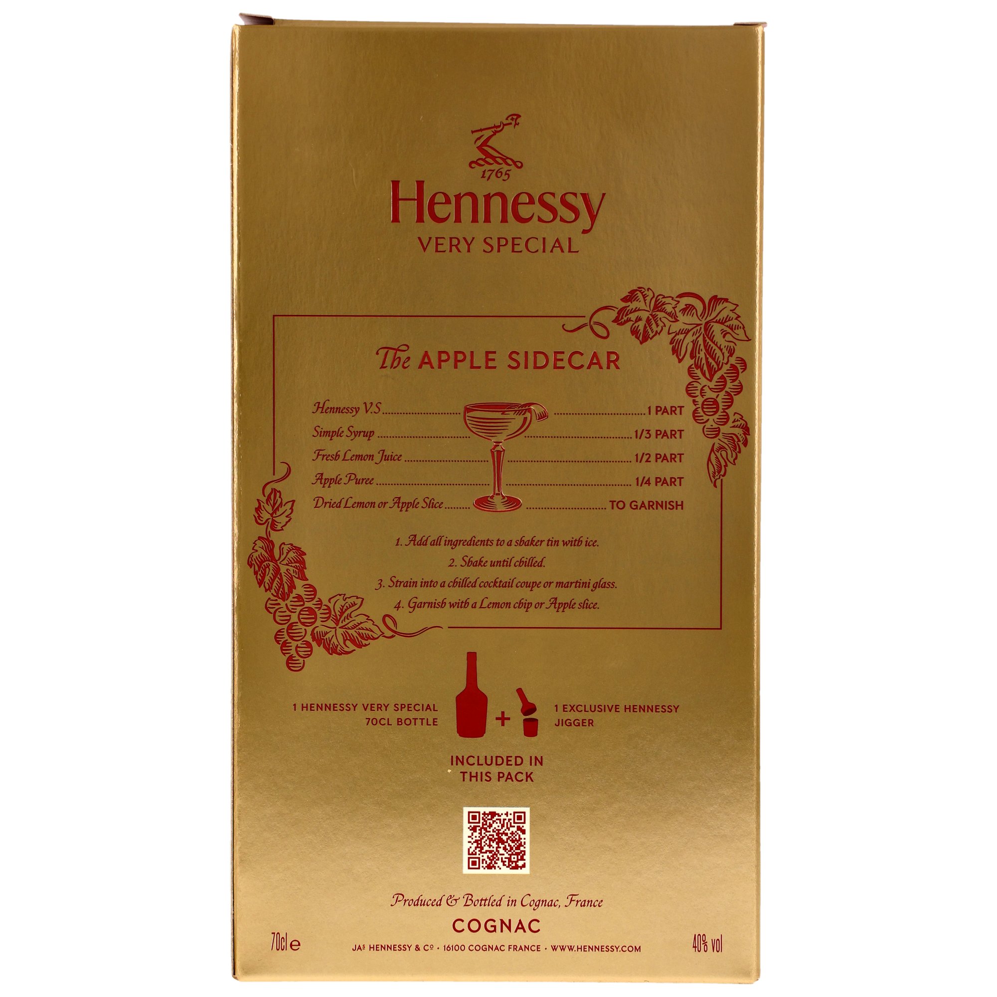 Hennessy V.S. Cognac mit Jigger