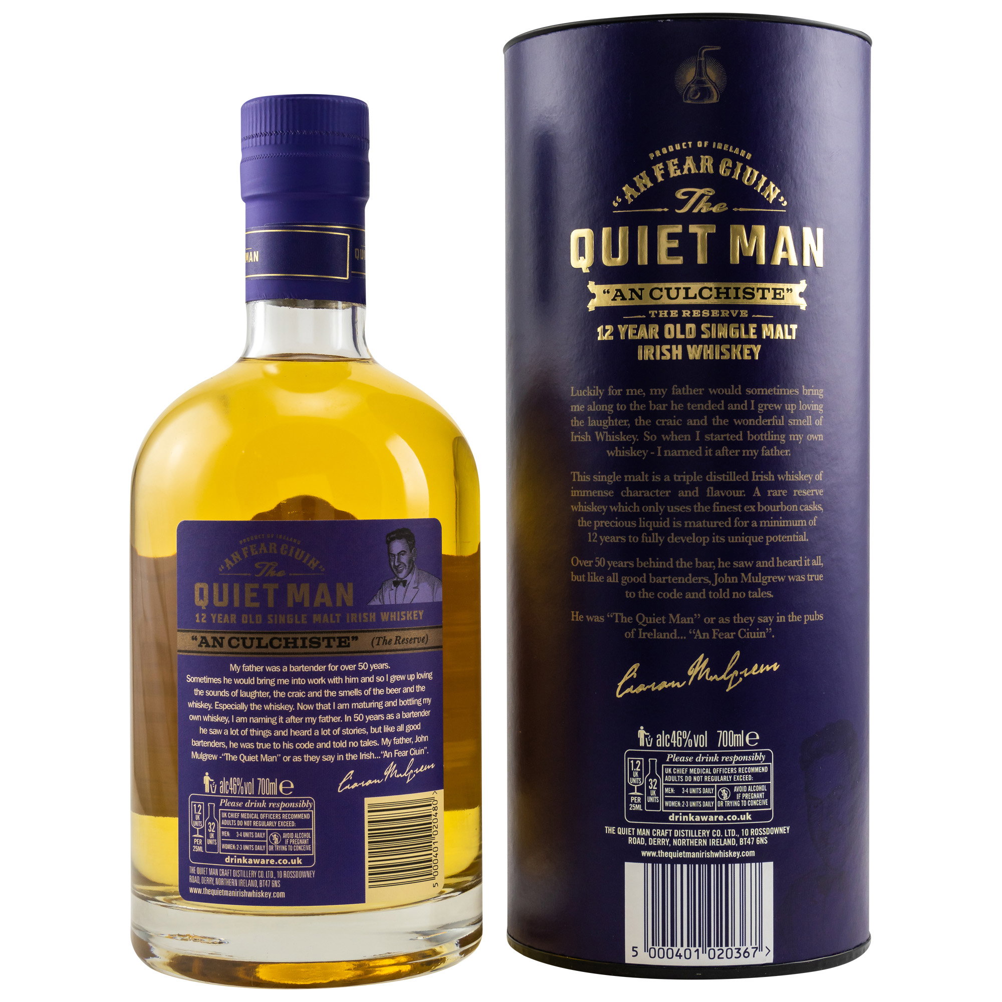 Quiet Man 12 y.o. "AN CULCHISTE"- in Tube