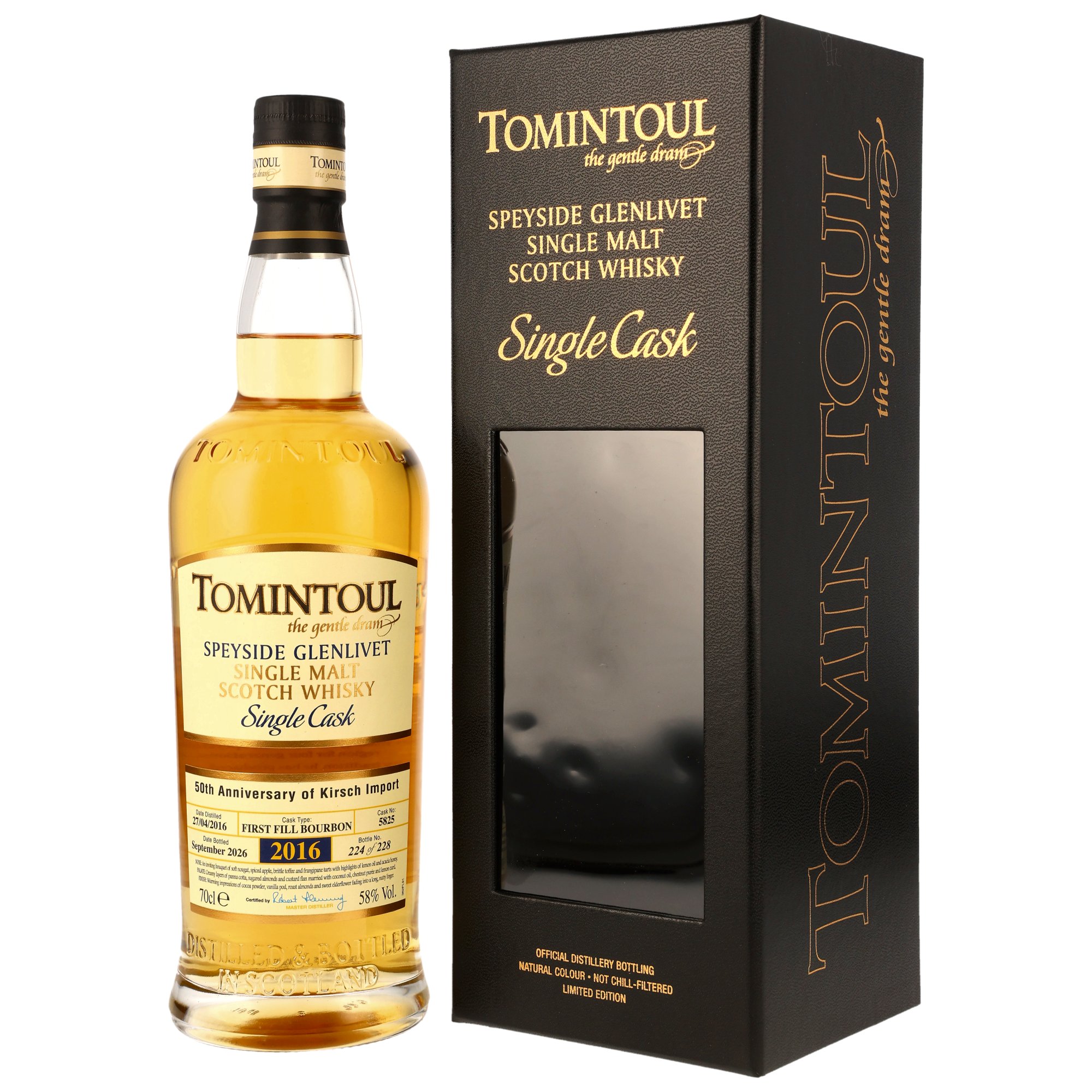 Tomintoul 2016/2026 - 10 y.o. - 1st Fill Bourbon Cask #5825 - 50th Anniversary Kirsch Import