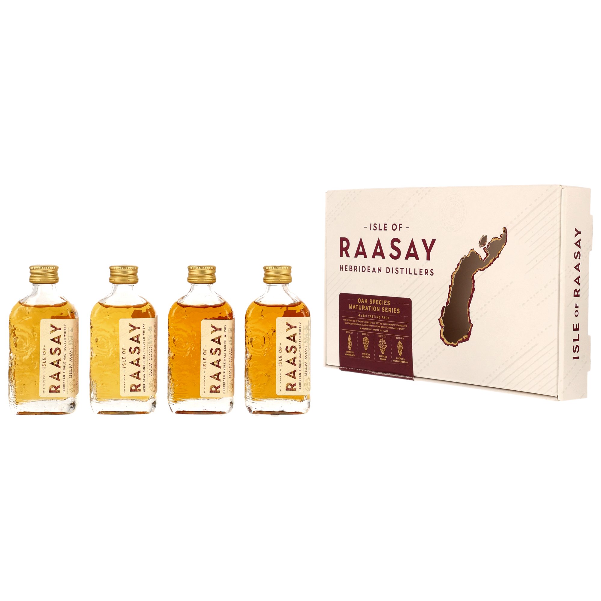 Isle of Raasay Oak Species Maturation Series 4 x 0,05l Tasting Pack