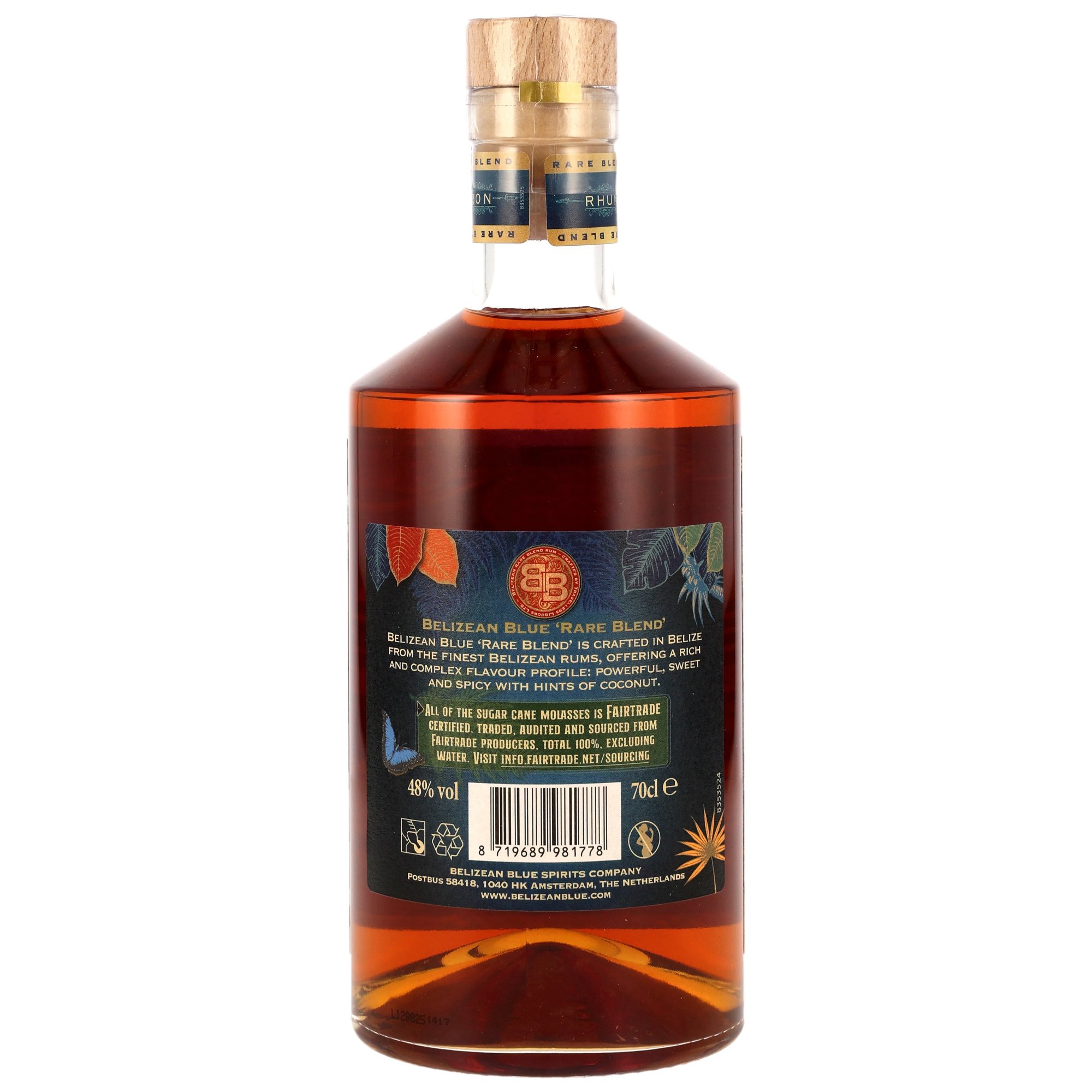 Belizean Blue Rare Blend Rum - Travellers Liquors- ohne Tube
