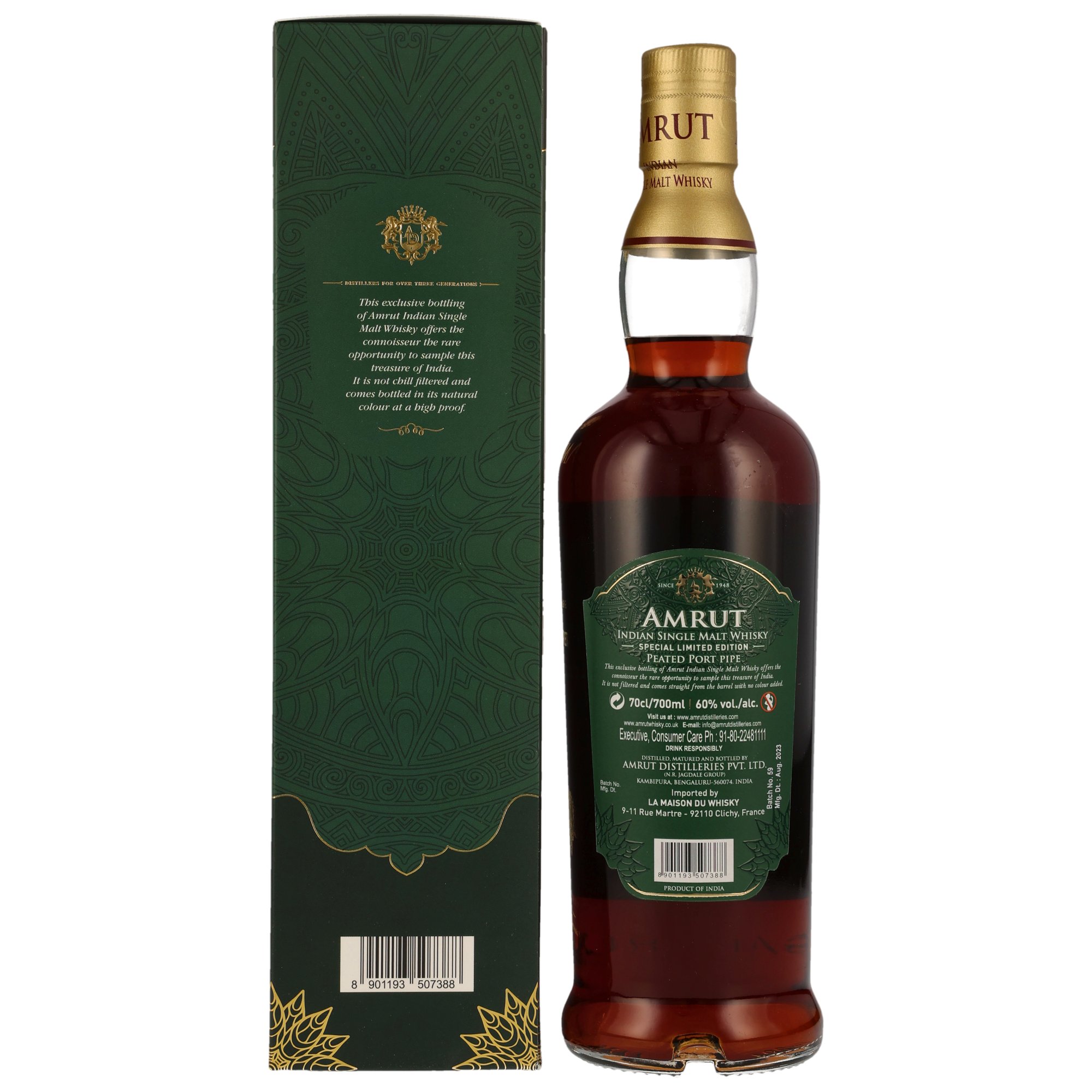 Amrut 2015/2023 - 8 y.o. - Peated Port Pipe #4677