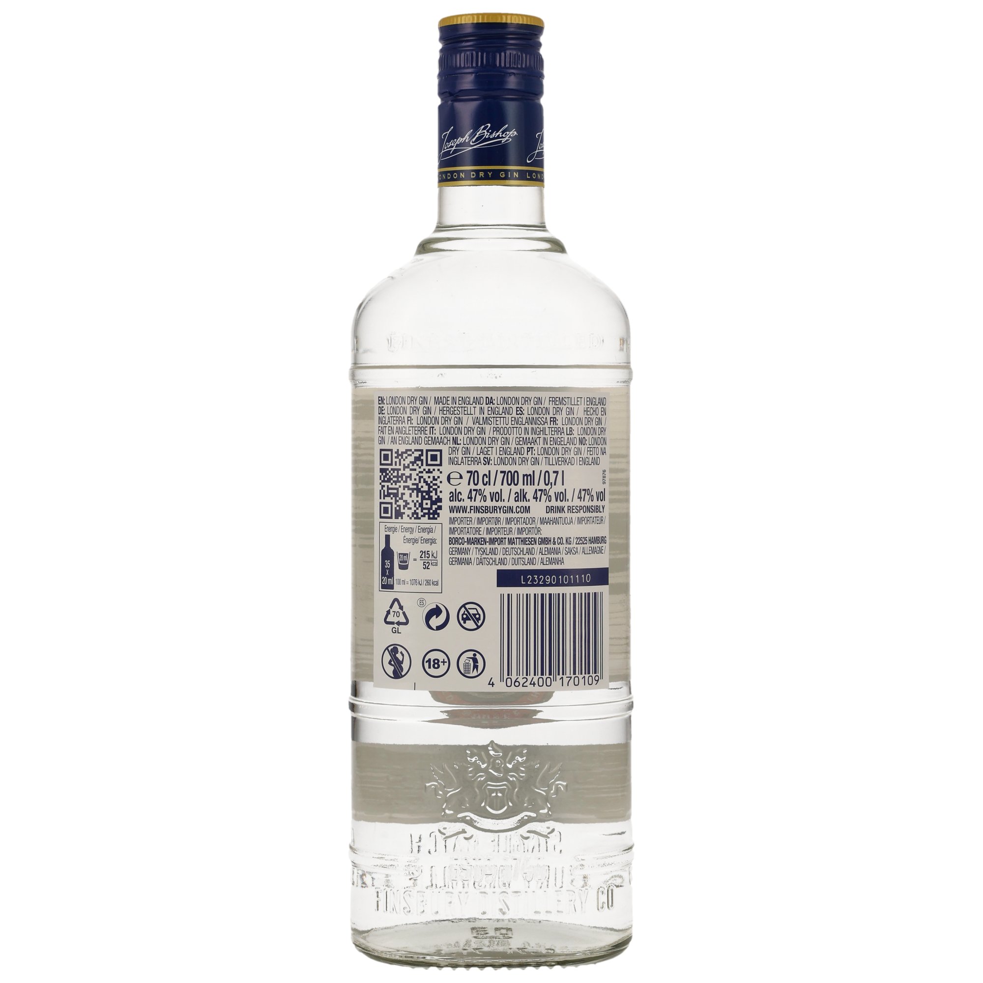Finsbury 47 London Dry Gin -  neue Ausstattung