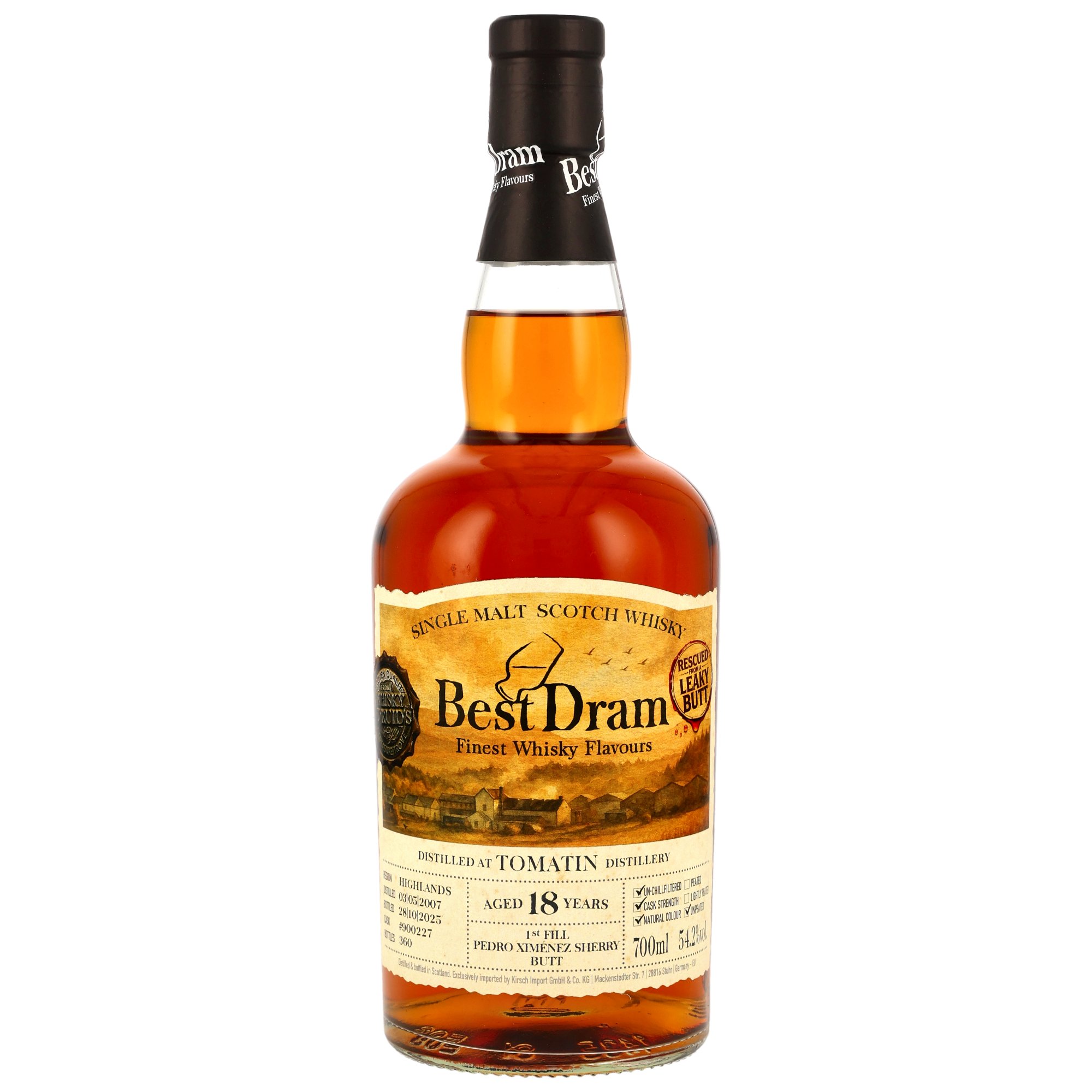 Tomatin 2007/2025 - 18 y.o. - 1st Fill PX Sherry Butt #900227 (Best Dram)