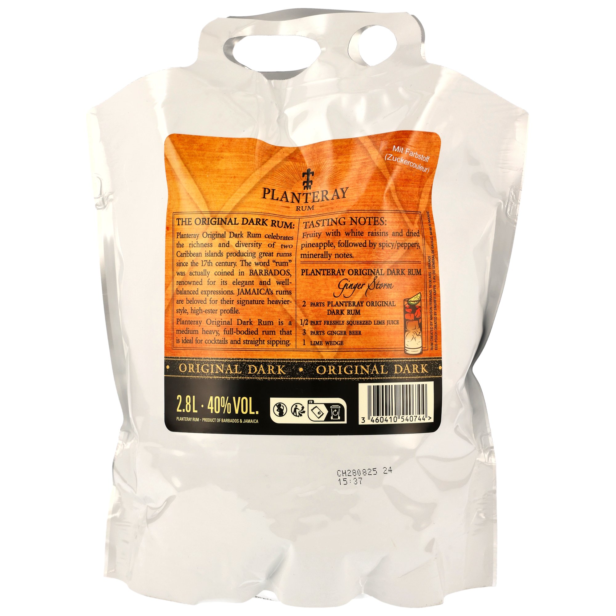 Planteray (Plantation) Rum Original Dark - 2,8L Pouch
