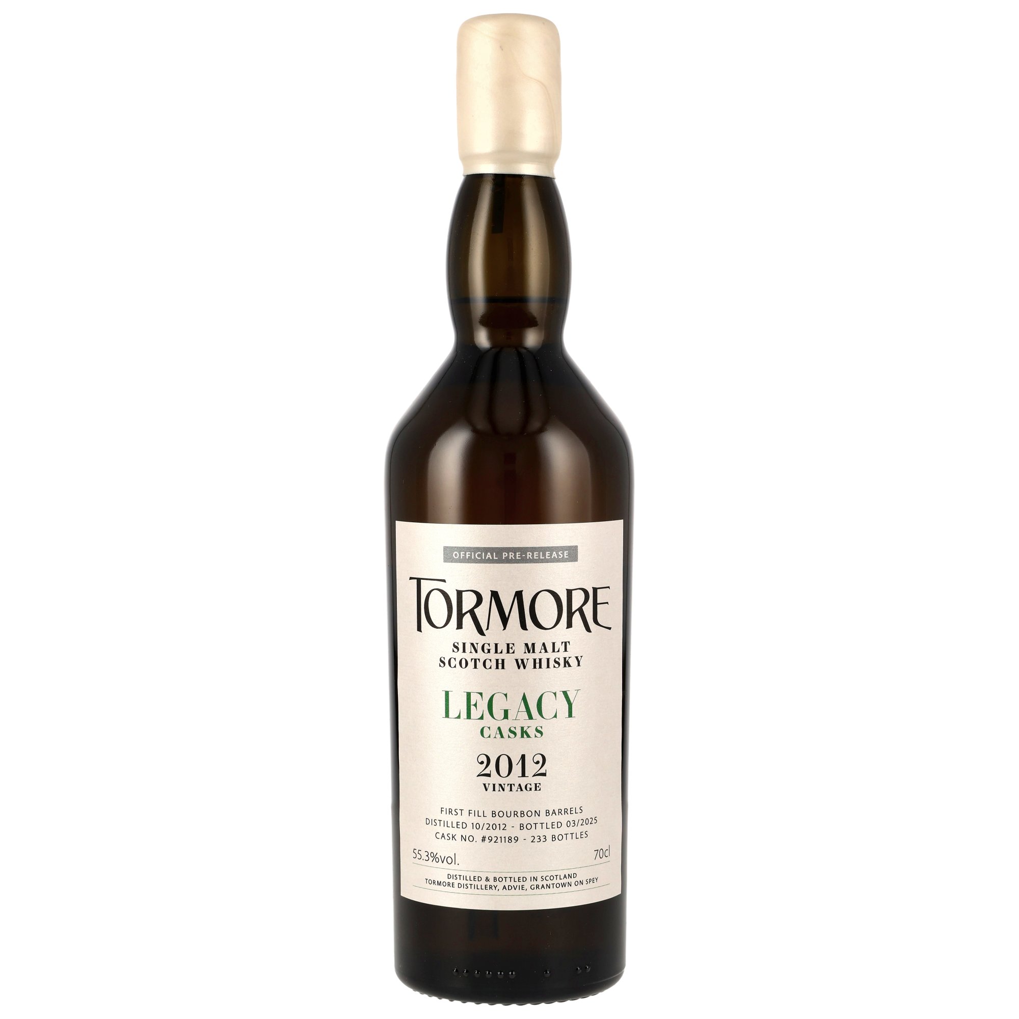 Tormore 2012/2025 - 12 y.o. - 1st Fill Bourbon Barrel #921189 - Legacy Casks