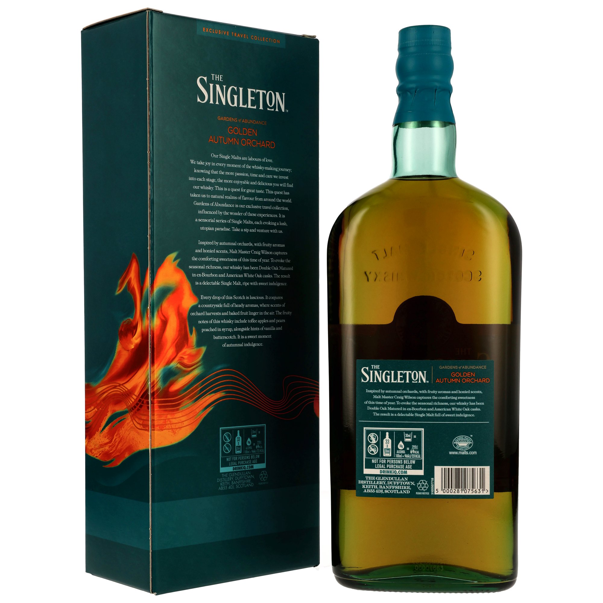 Singleton of Glendullan Golden Autumn Orchard - Ex-Bourbon & American White Oak Casks - Liter