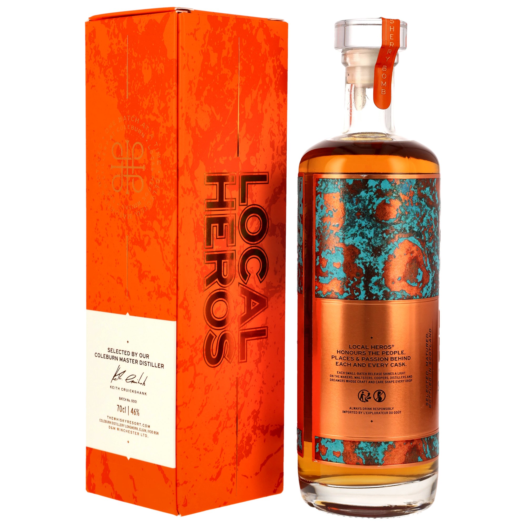 Coleburn Local Heros Sherry Bomb Blended Malt Scotch Whisky