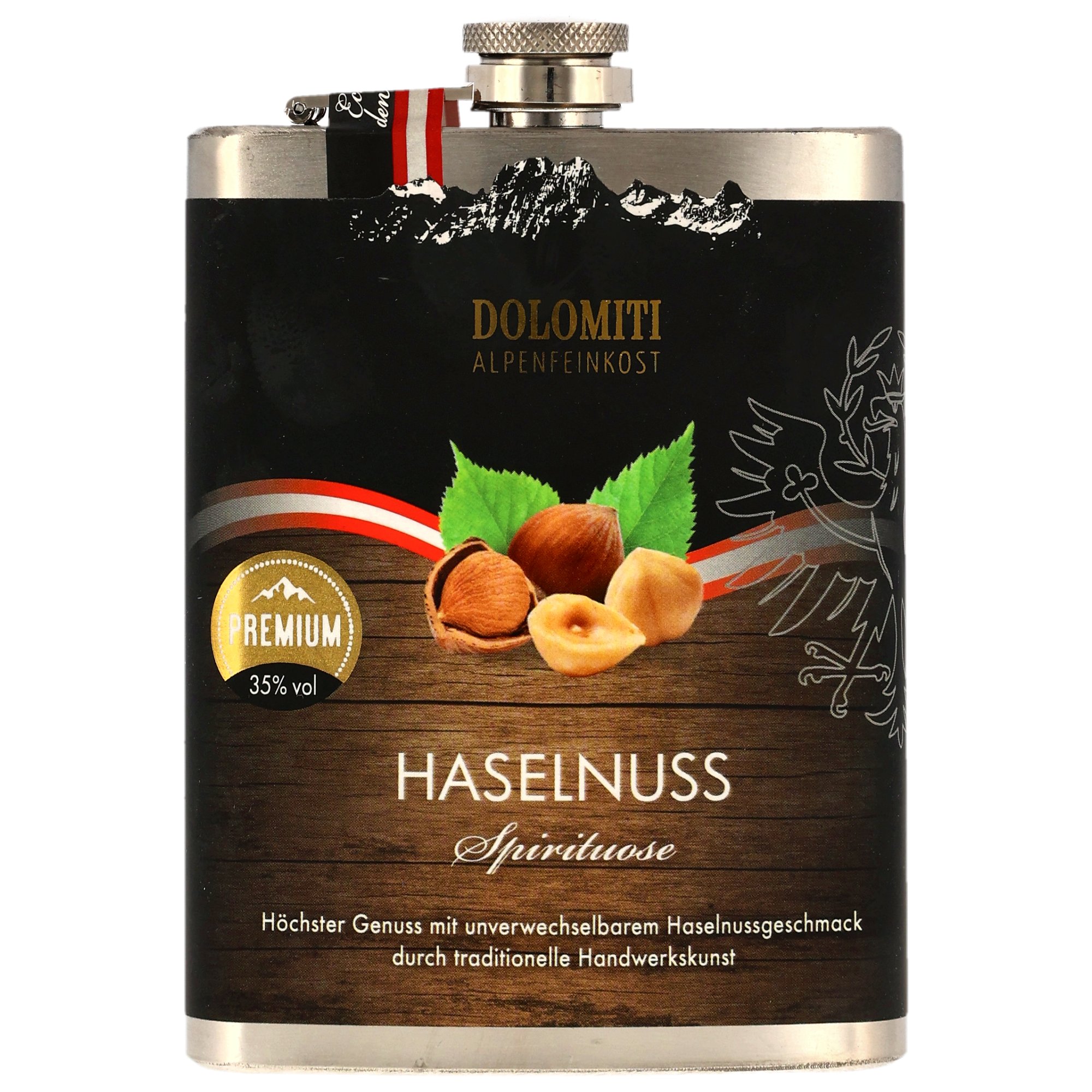 Dolomiti Haselnuss Flachmann 200ml (Prinz)