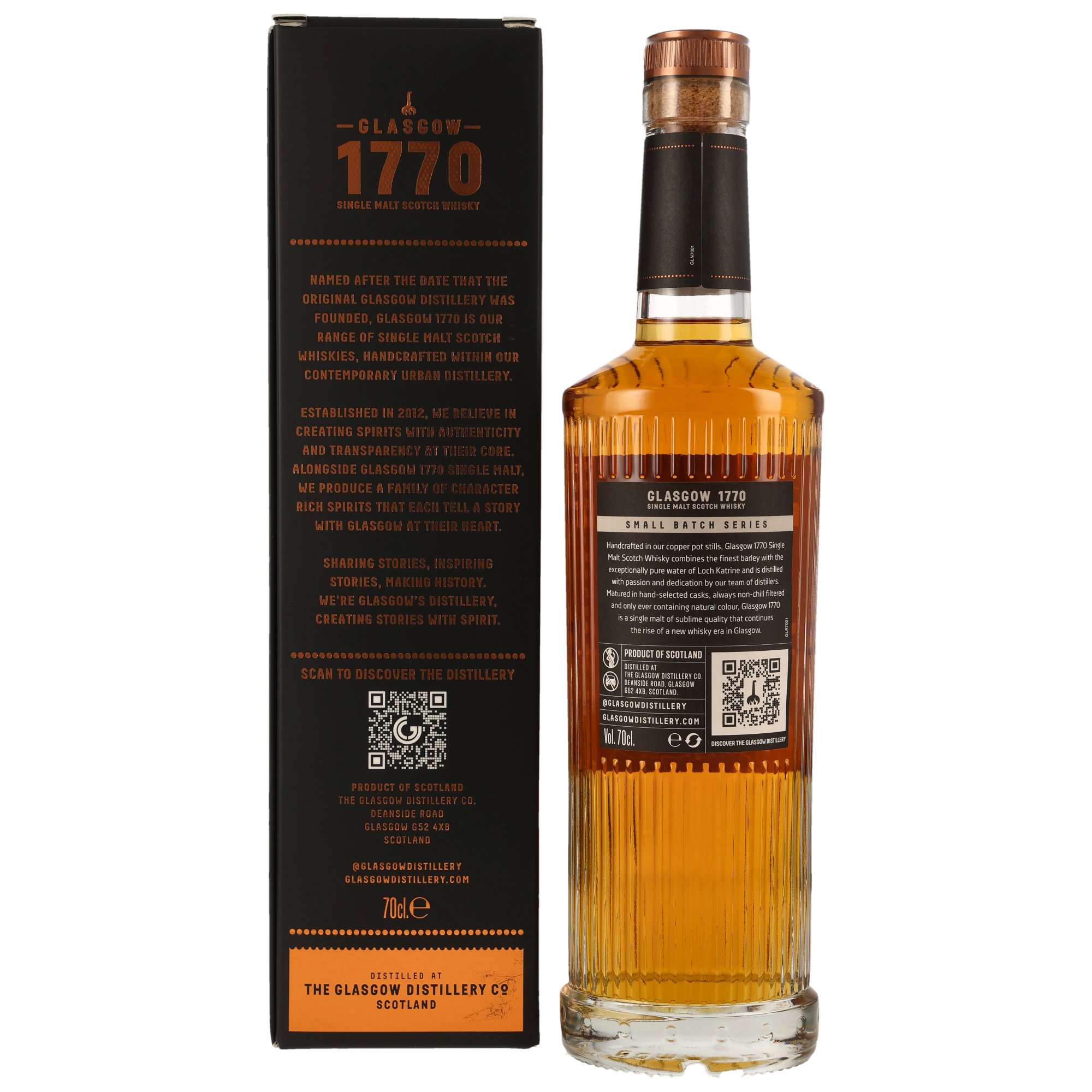 Glasgow 1770 - 6 y.o. -  Lightly Peated - Cognac Cask Finish