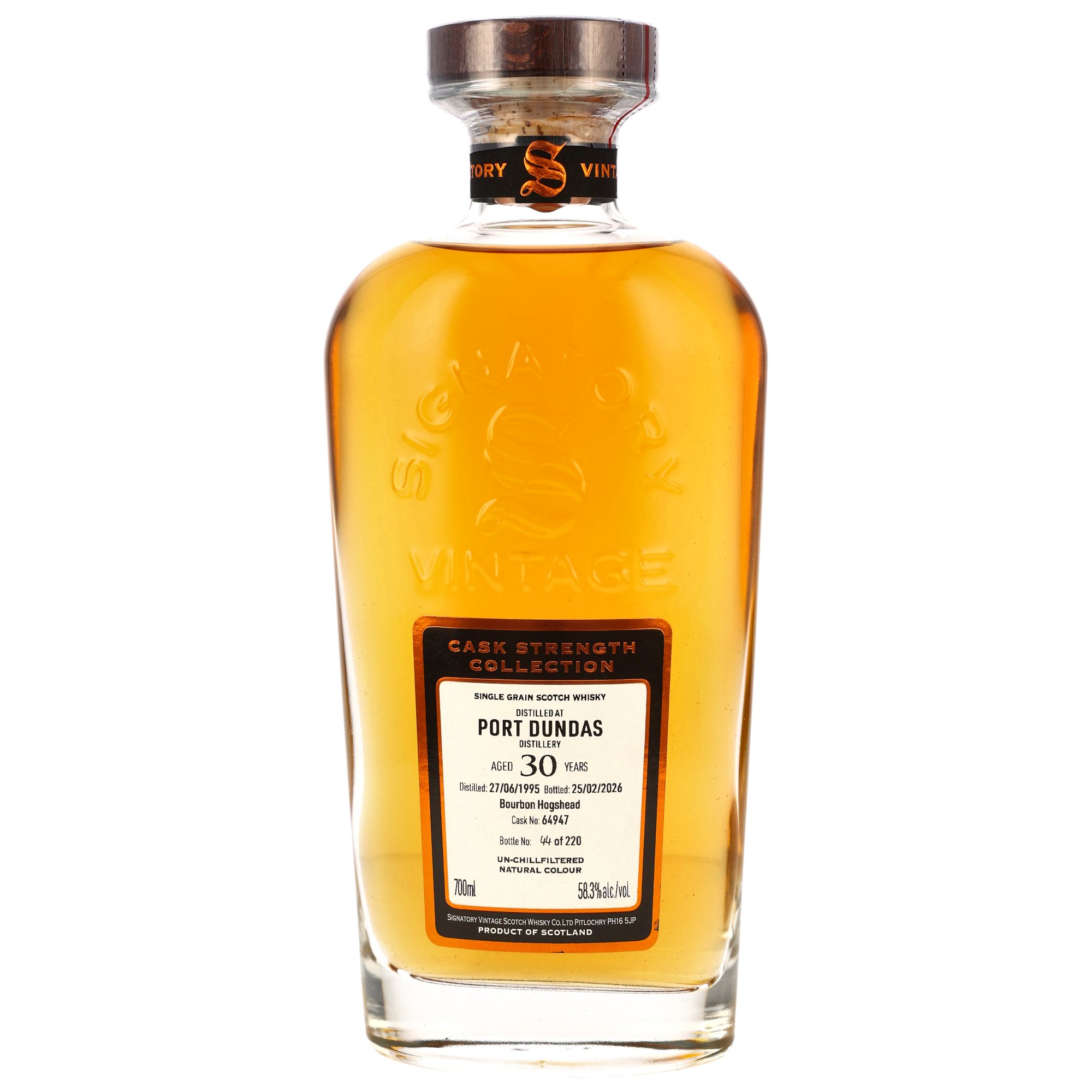 Port Dundas 1995/2026 - 30 y.o. - Bourbon Cask #64947 - Sig CS- ohne Tube