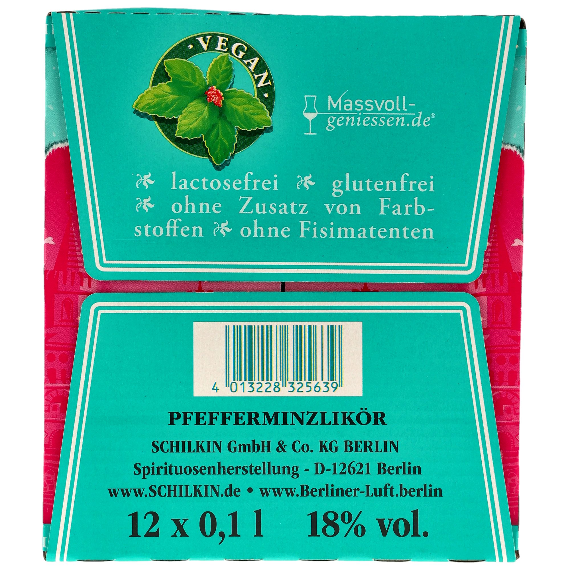 Berliner Luft Pfefferminzlikör 100ml VPE 12x0,1 Neue Ausstattung