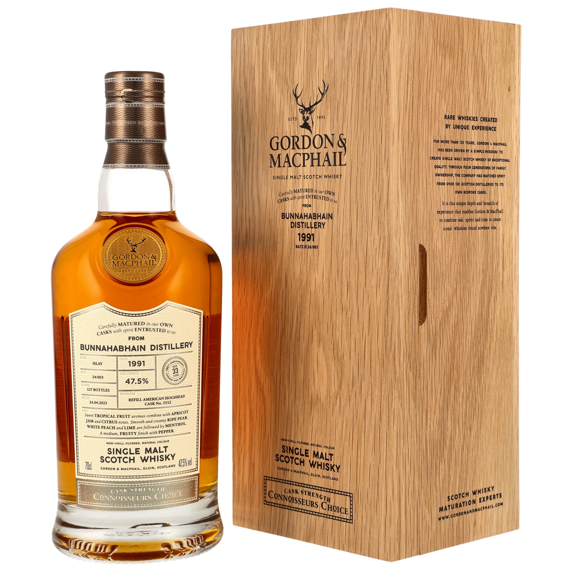 Bunnahabhain 1991/2025 - 33 y.o. - Refill American Hoghshead #5512 - G&M CC UPPER