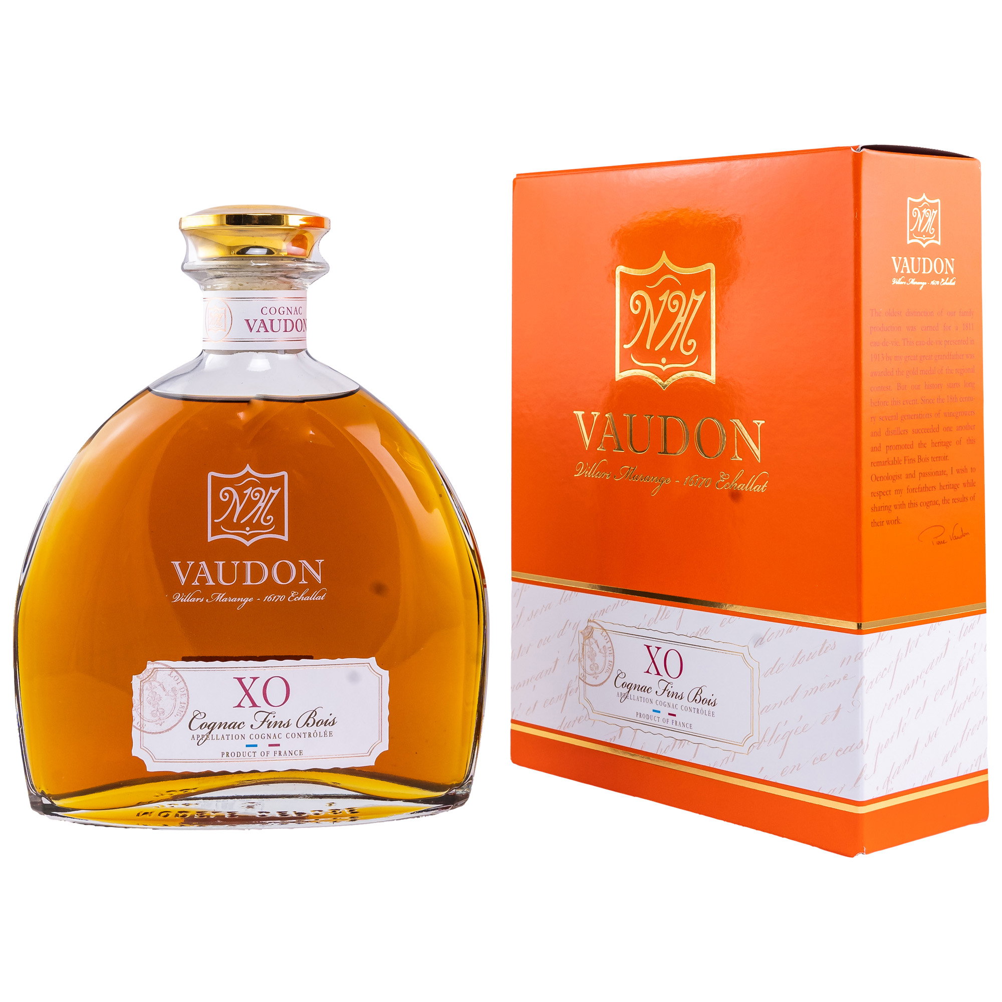 Vaudon Cognac XO Carafe Fins Bois